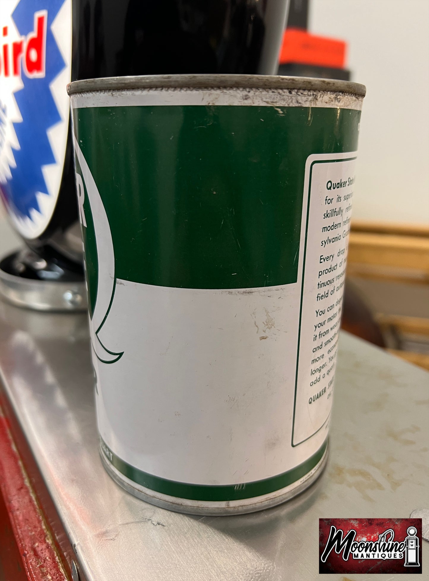 960’s QUAKER STATE Motor Oil Can 1 qt. - Gas & Oil - Free Shipping!