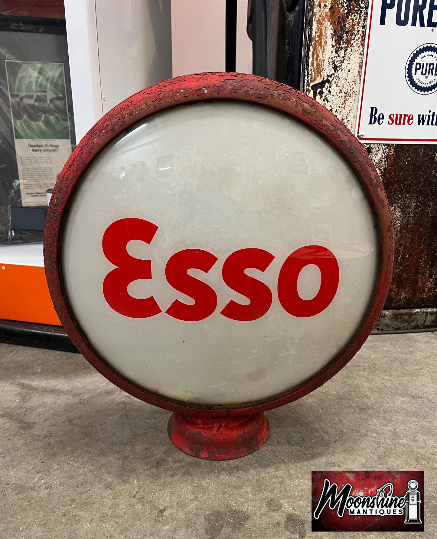 Vtg. Original ESSO Gas Pump Globe - Free Shipping!