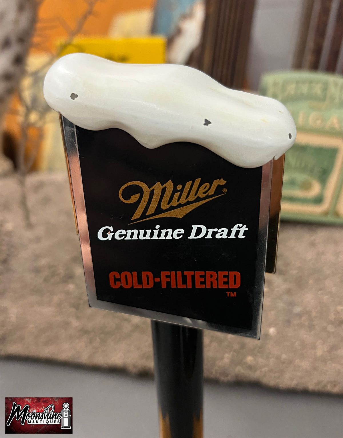Vtg. Miller Genuine Draft Beer Tap Handle Cold Filtered MGD - Free Shipping!