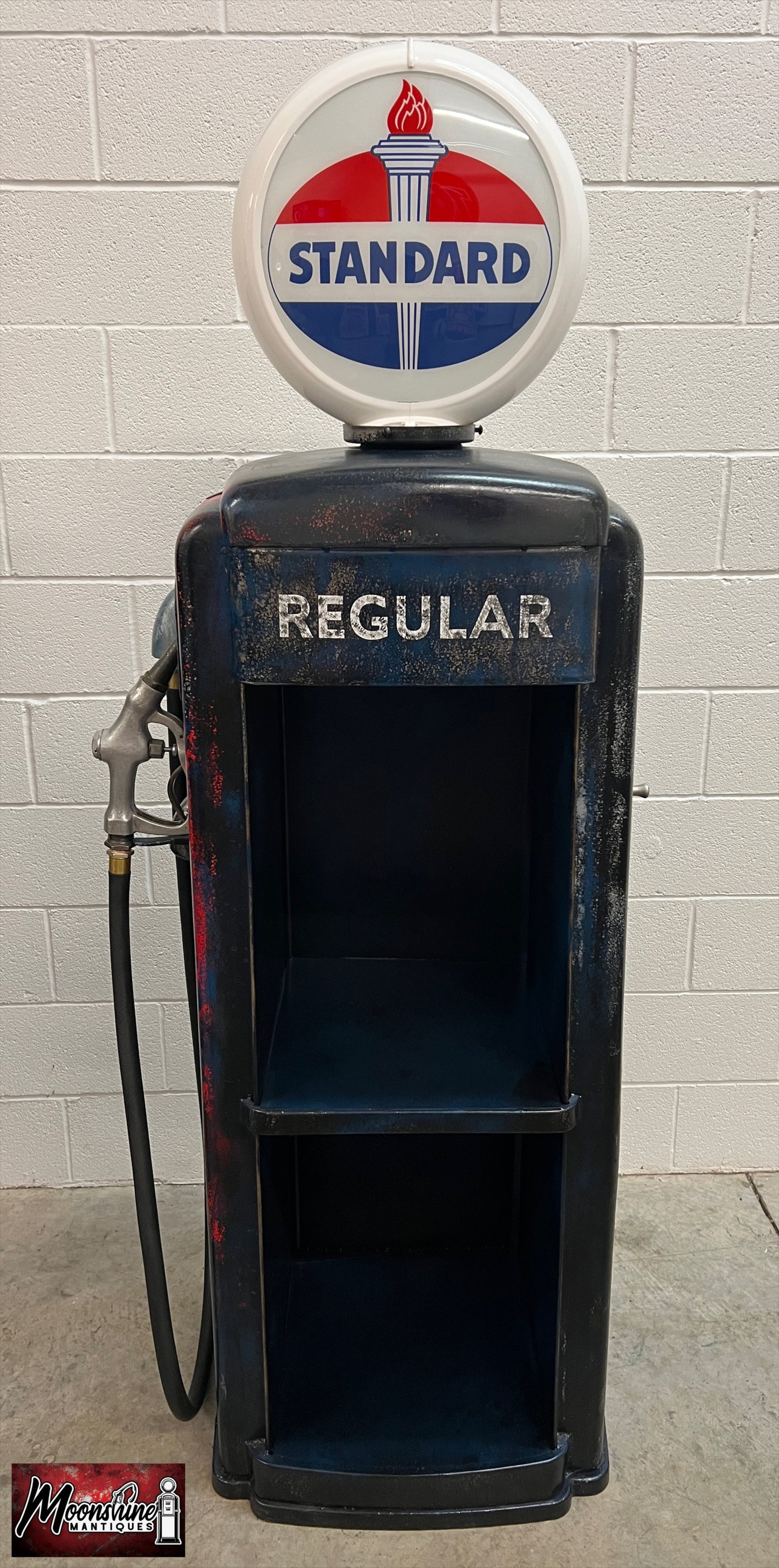 Rustoration 1950’s STANDARD GASOLINE Tokheim Gas Pump w/ Shelves - Mancave Decor - Free Shipping!