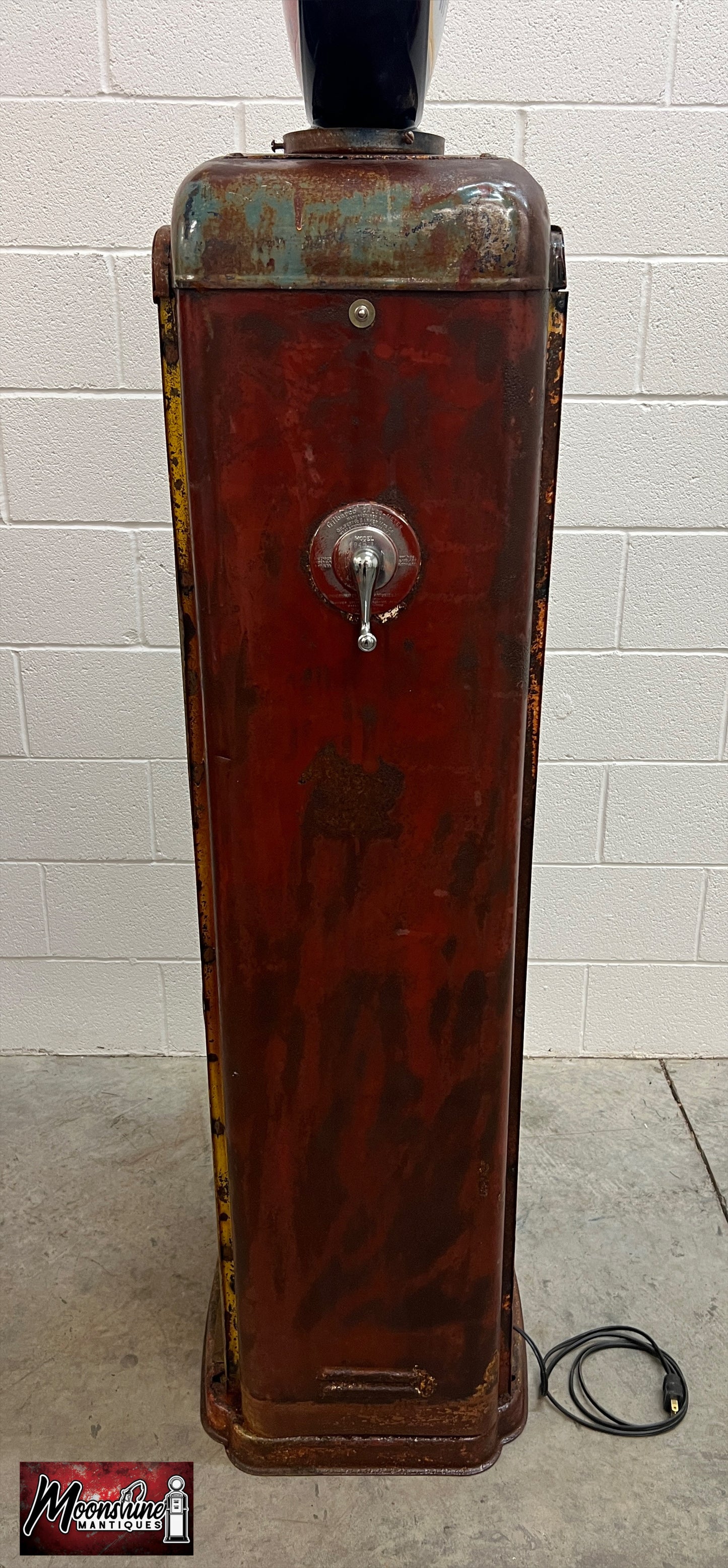 Rustoration 1940s INDIAN MOTORCYCLE Gilbarco Gas Pump w/ Shelves - Mancave Decor - Free Shipping!