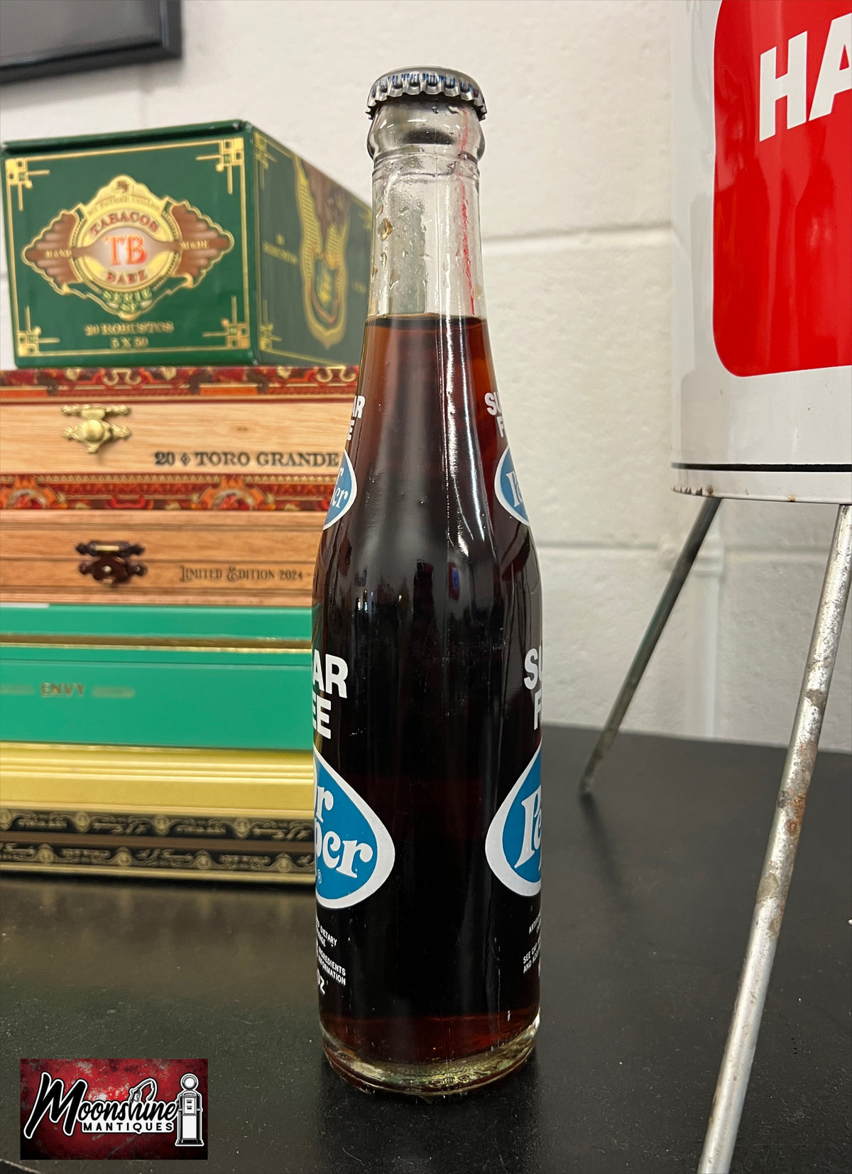 Vtg. Sugar Free Dr. Pepper Soda Bottle - Free Shipping!