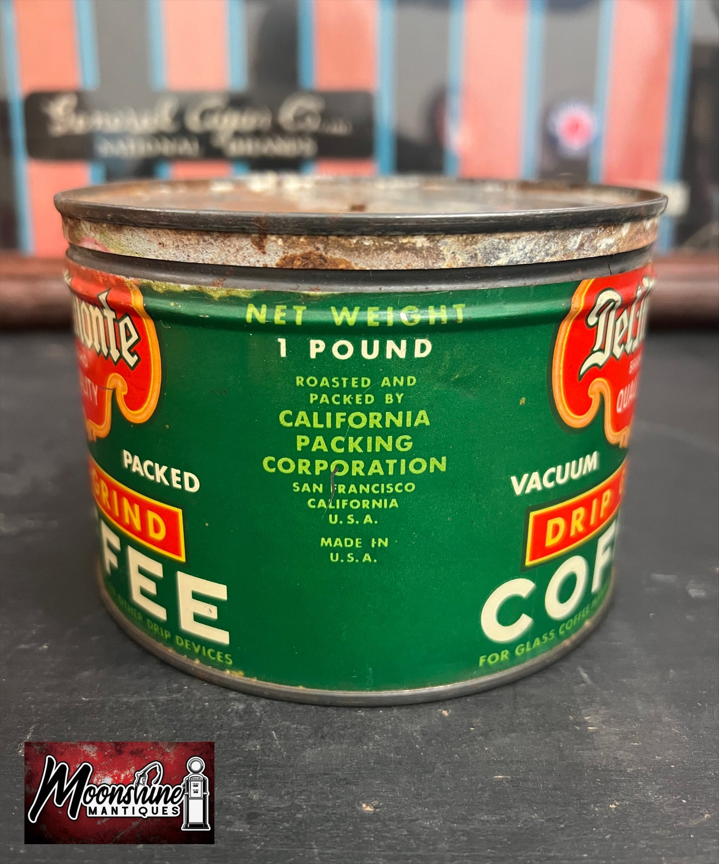 Vtg. DEL-MONTE COFFEE Tin Can - Free Shipping!