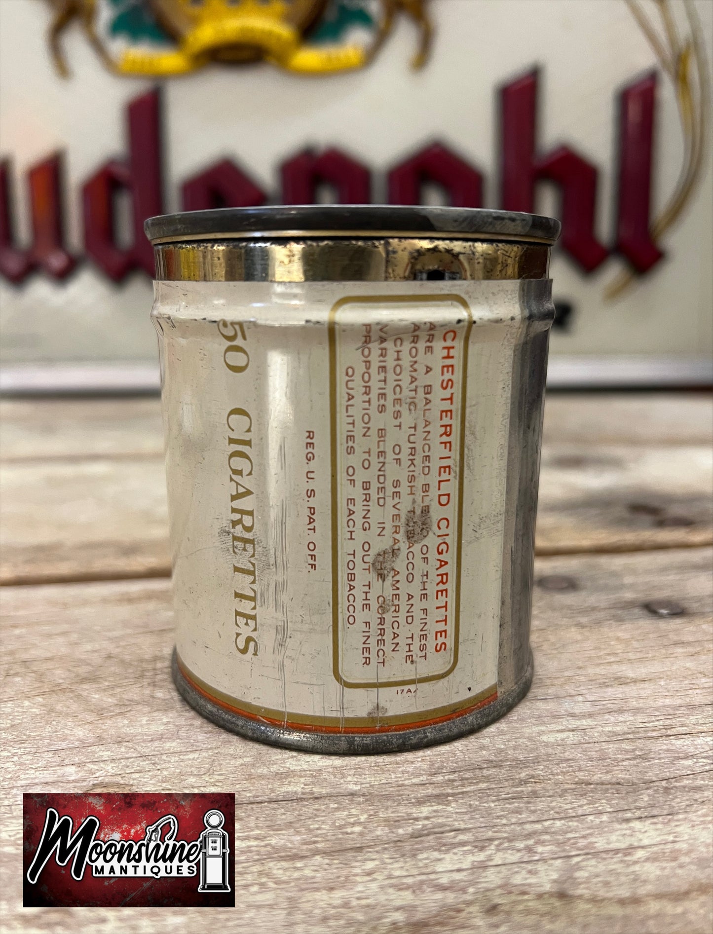 Vtg. 1930's CHESTERFIELD Cigarettes Tin - Free Shipping!