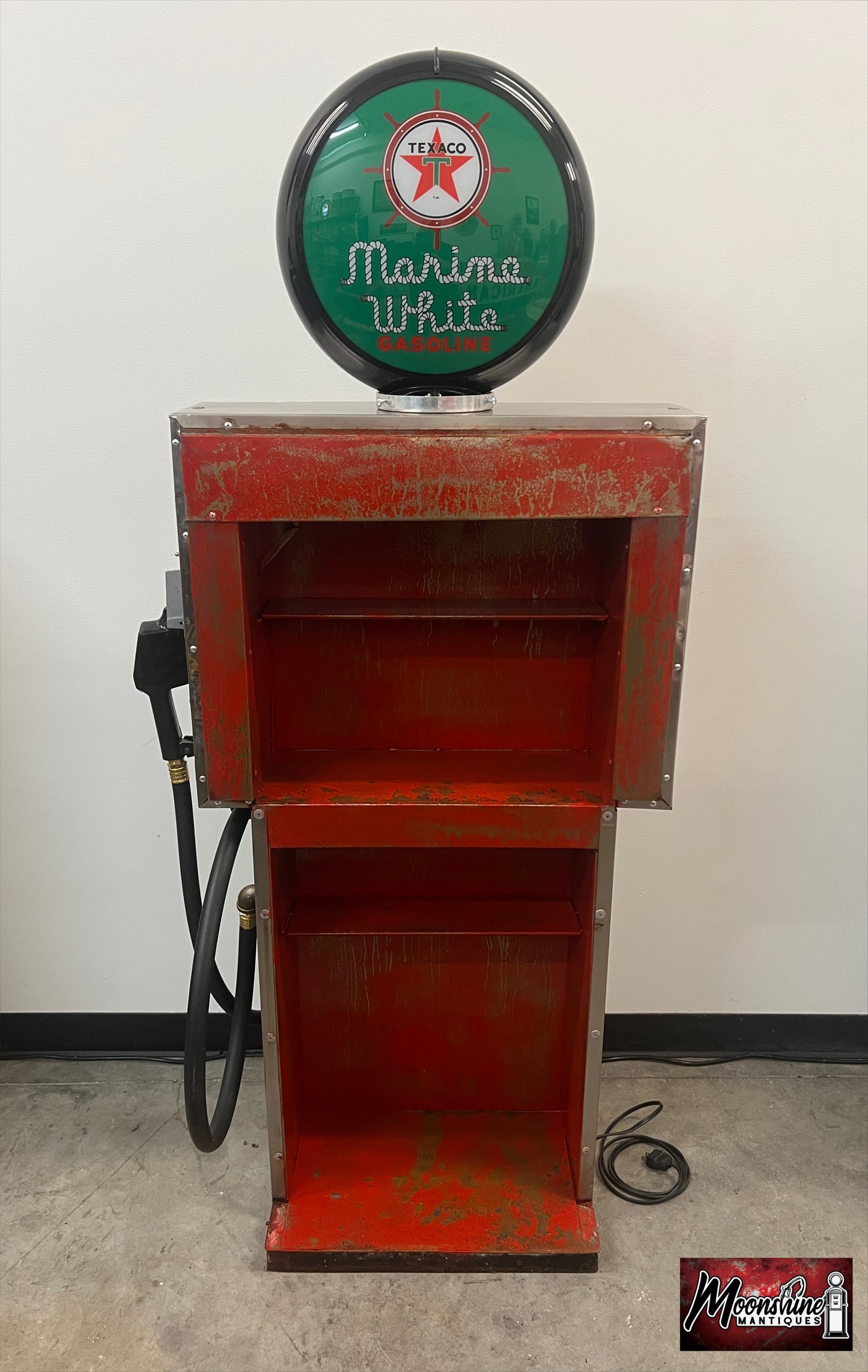 Rustoration 1960’s TEXACO MARINE Gilbarco Gas Pump w/ Shelves - Free Shipping!