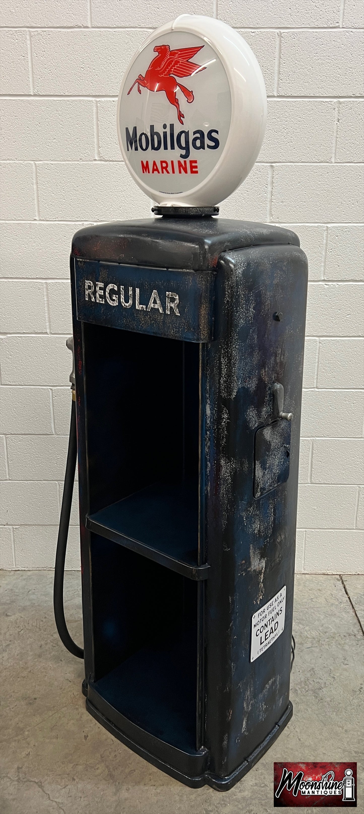 Rustoration 1950’s MOBIL MARINE Tokheim Gas Pump w/ Shelves - Mancave Decor - Shipping Available!