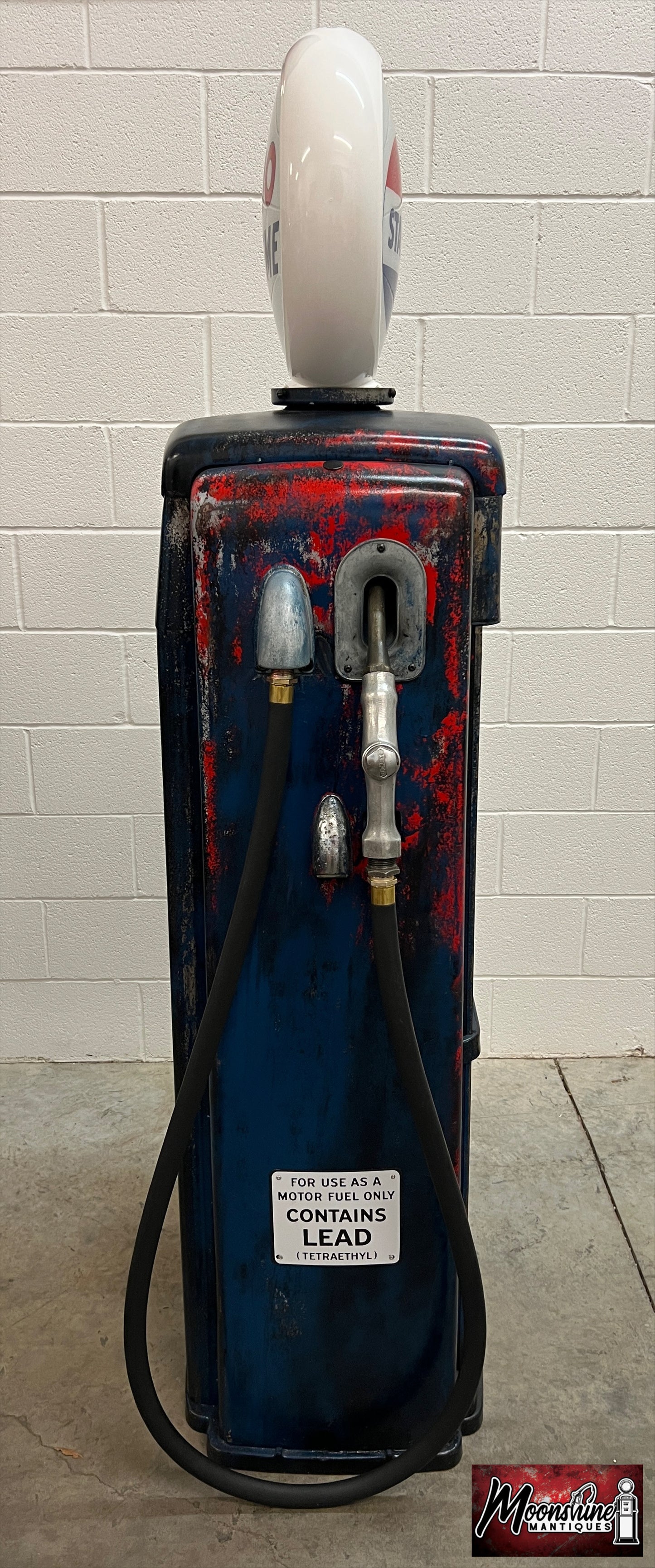 Rustoration 1950’s STANDARD GASOLINE Tokheim Gas Pump w/ Shelves - Mancave Decor - Free Shipping!