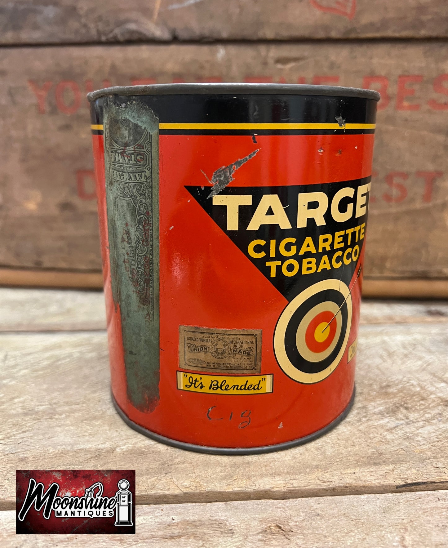 Vtg. TARGET Cigarette Tobacco Tin - Free Shipping!