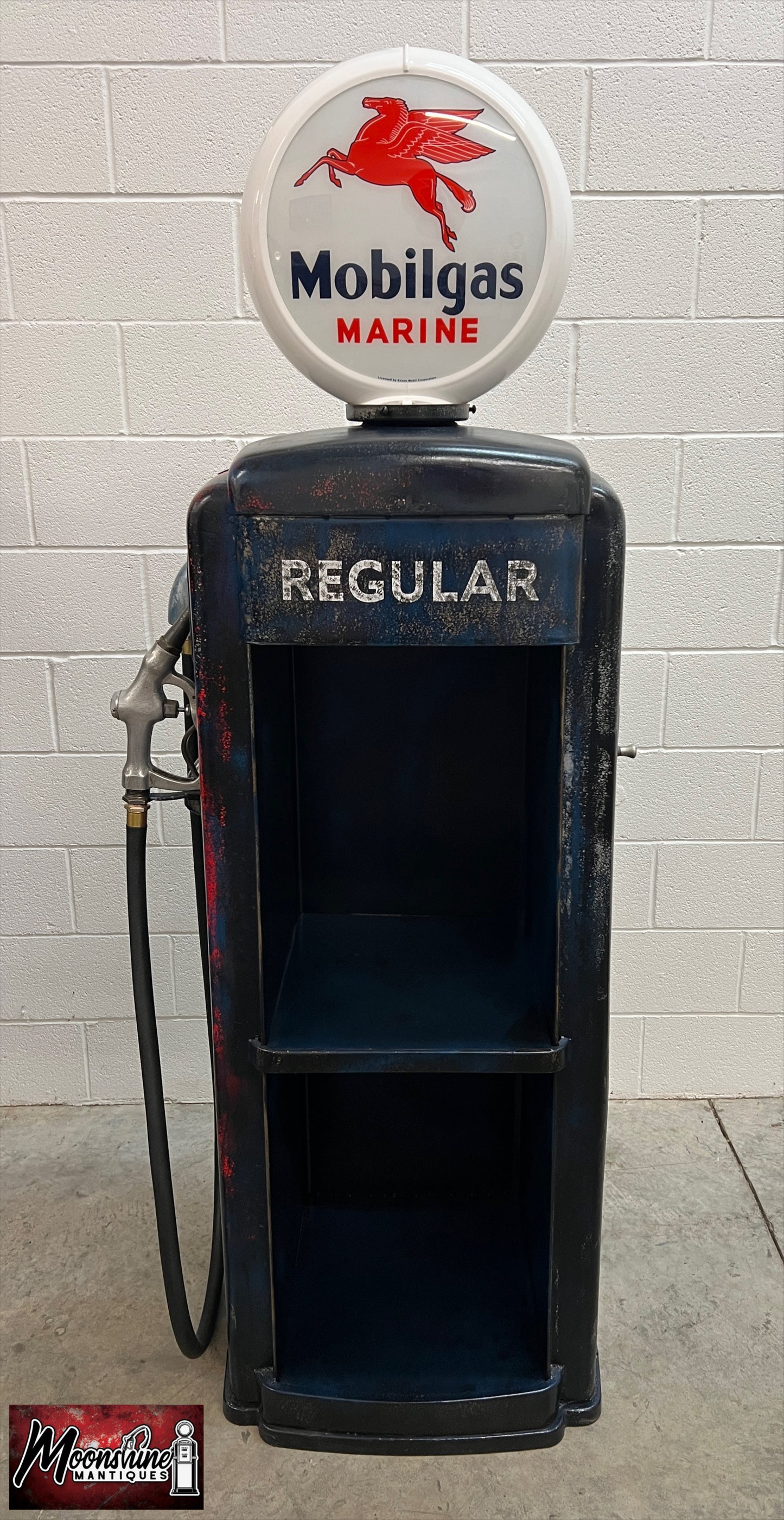 Rustoration 1950’s MOBIL MARINE Tokheim Gas Pump w/ Shelves - Mancave Decor - Shipping Available!