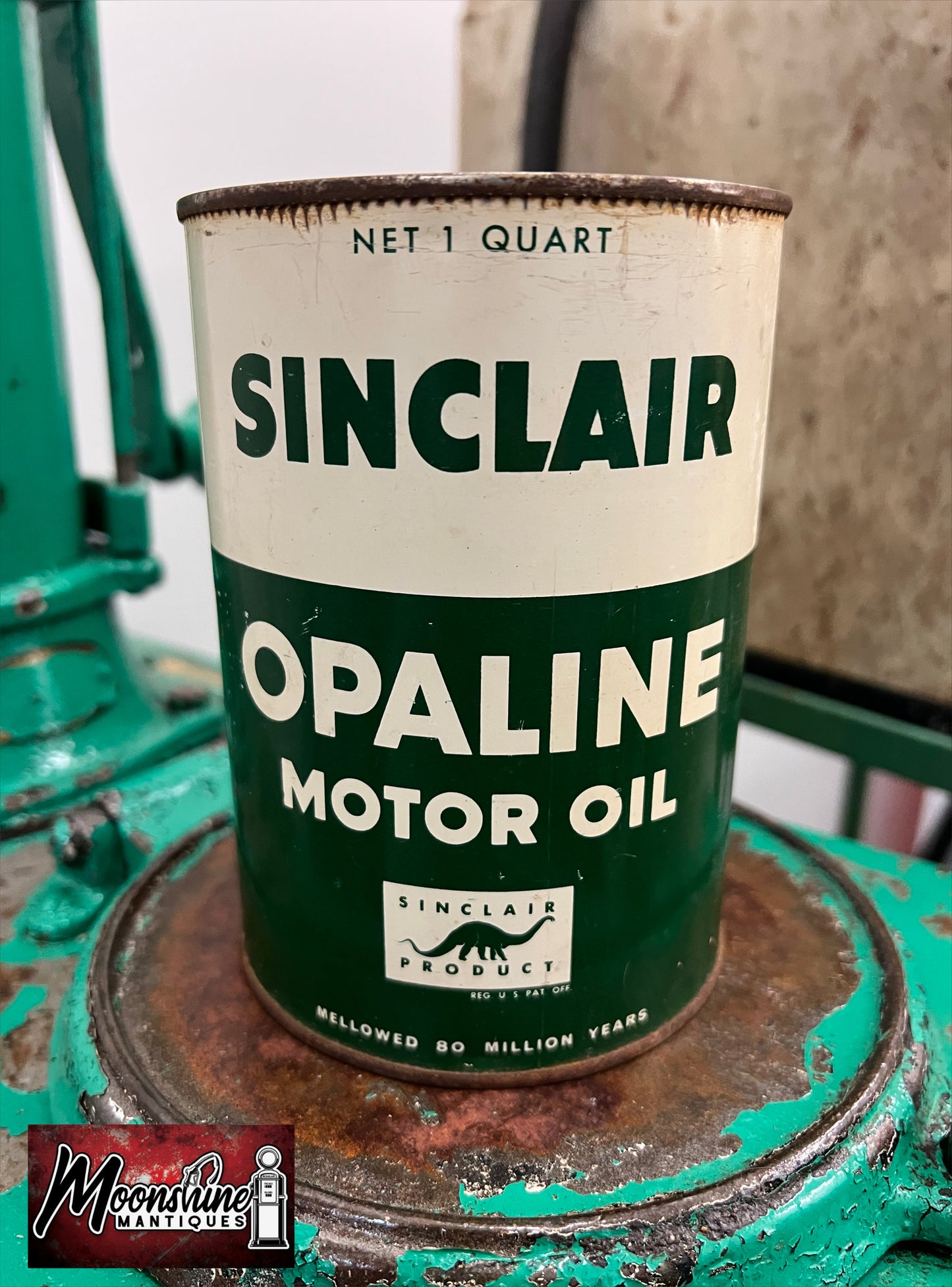 1940’s SINCLAIR OPALINE Motor Oil Can 1 qt. - Gas & Oil - Free Shipping!
