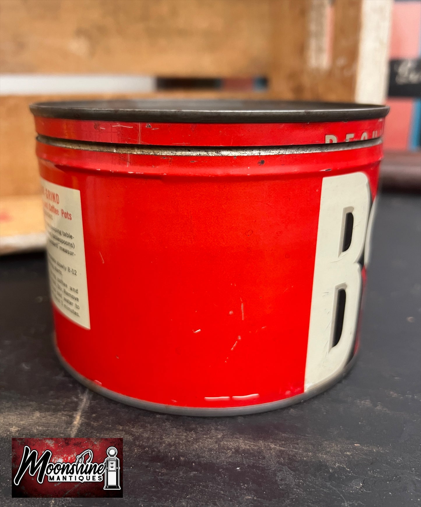 Vtg. BOSCUL COFFEE Tin Can - Free Shipping!