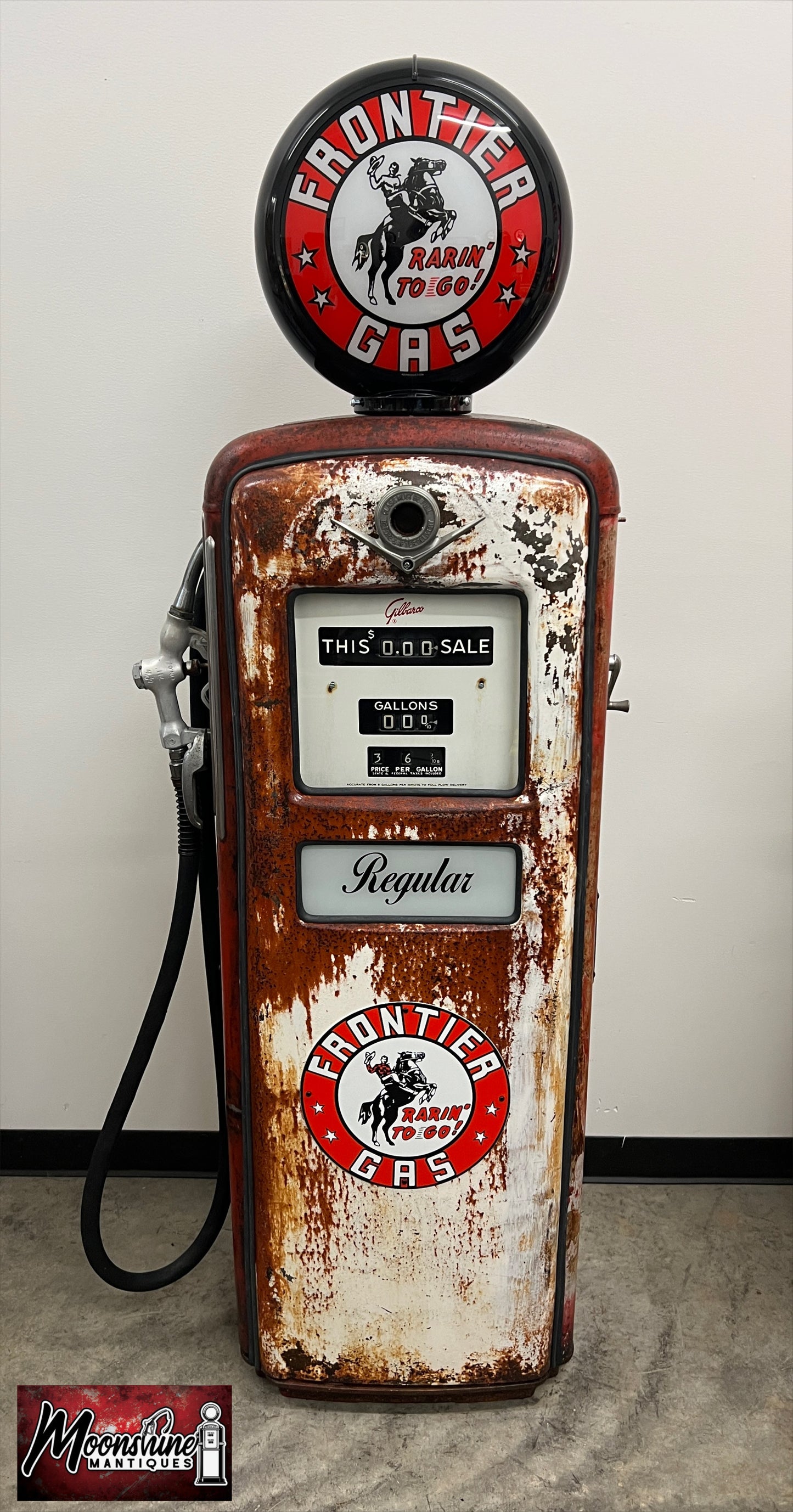 1950’s FRONTIER GASOLINE Gilbarco Gas Pump - Rustoration - Shipping Available!