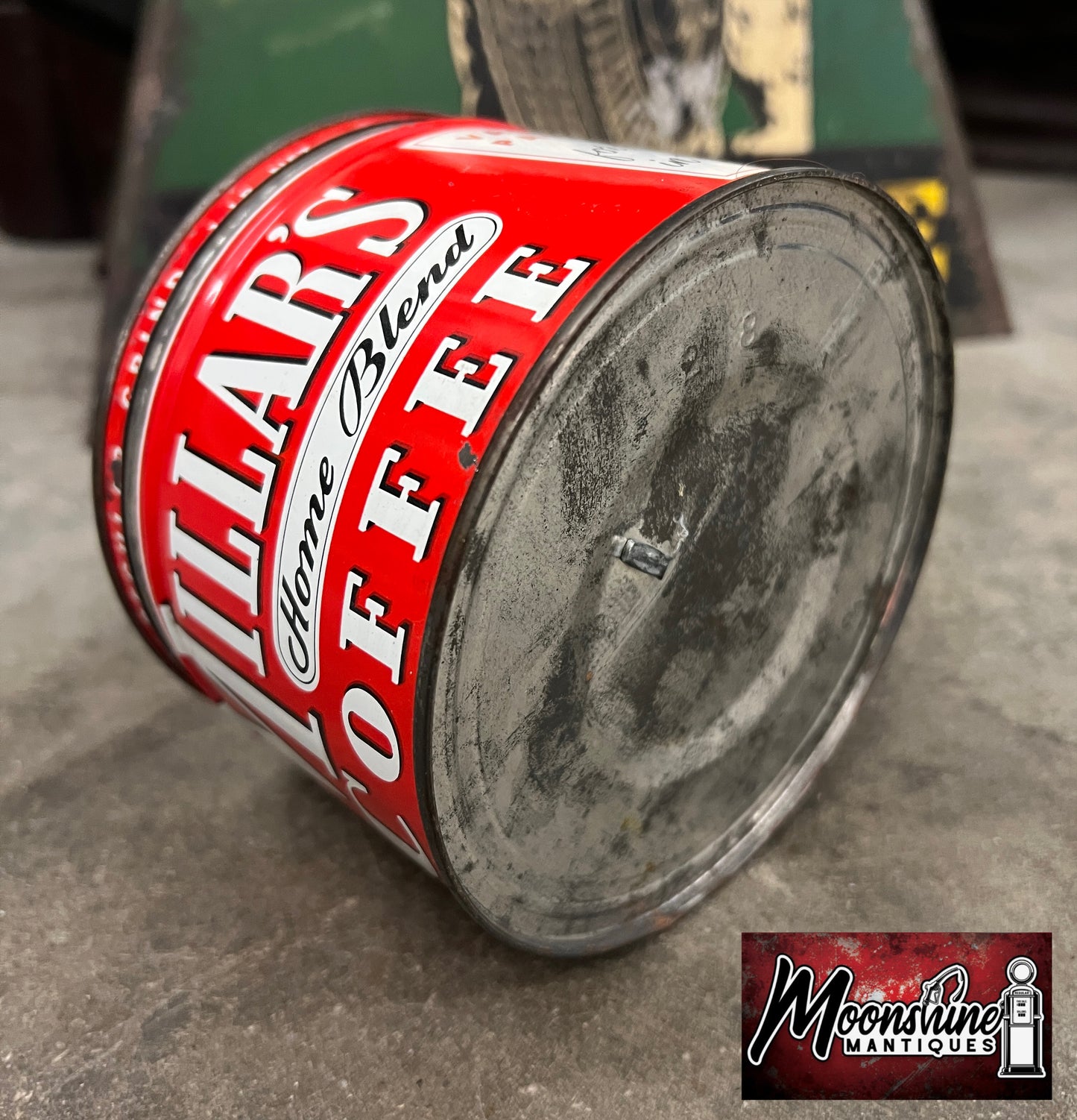 Vtg. 1940's MILLAR'S COFFEE Tin Can - Free Shipping!