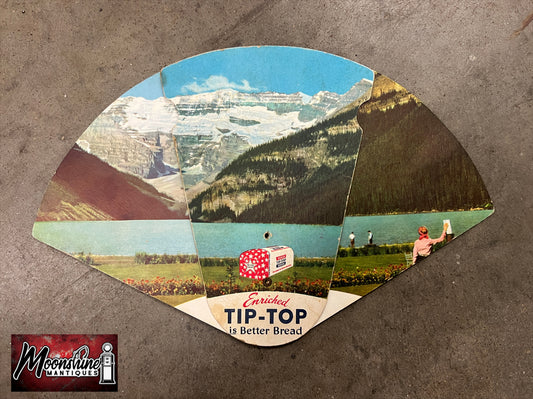 Vtg. Ward's TIP TOP BREAD Fold Out Hand Held Advertising Fan - Free Shipping!