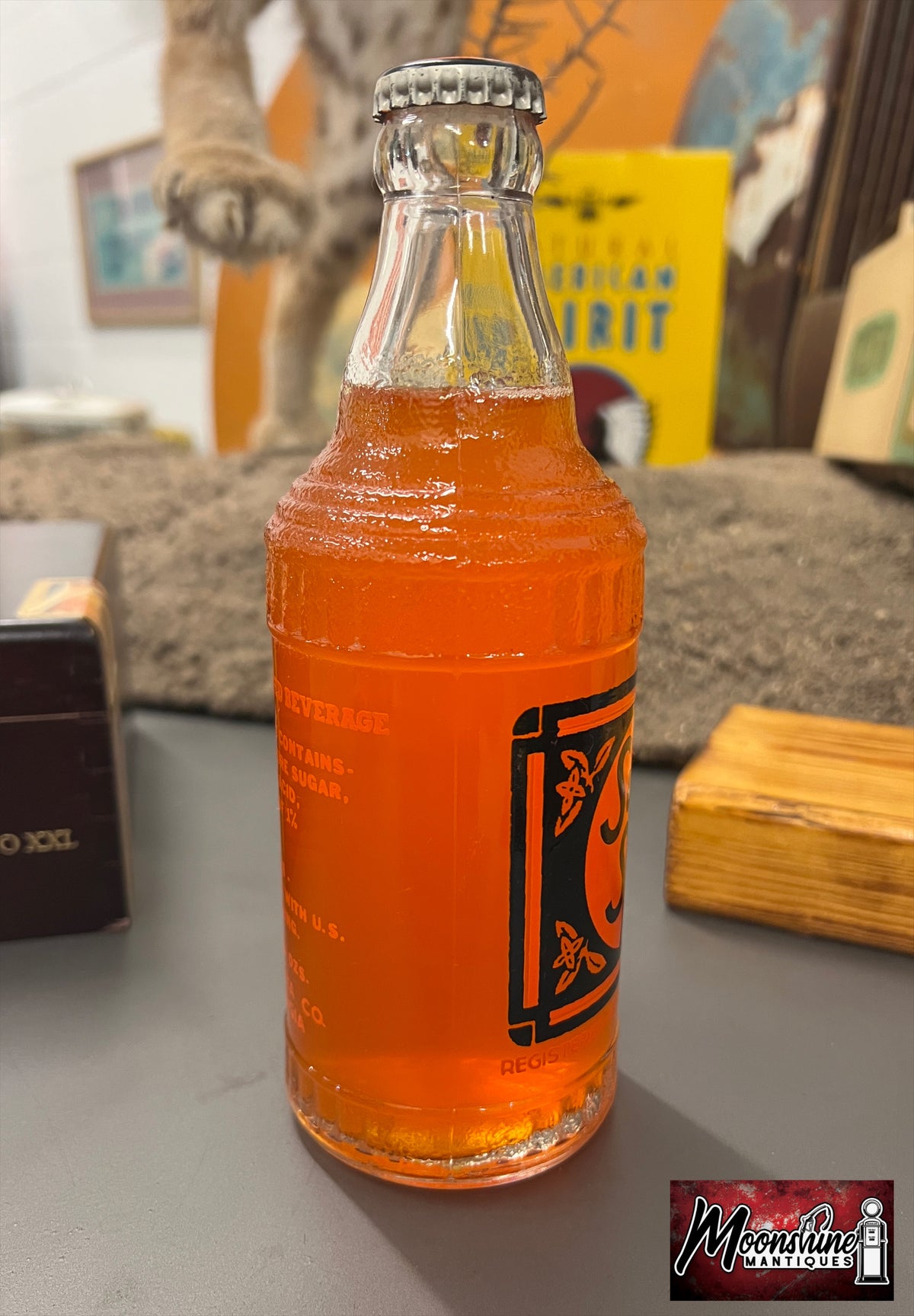 Vtg. SUN SPOT Orange Soda Bottle - Atlanta GA 1938 ACL - Free Shipping!