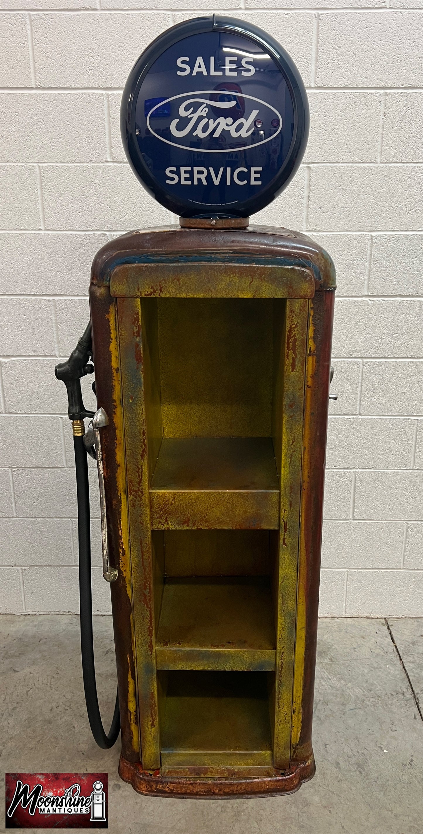 Rustoration 1940’s FORD Gilbarco Gas Pump w/ Shelves - Mancave Decor - Free Shipping!