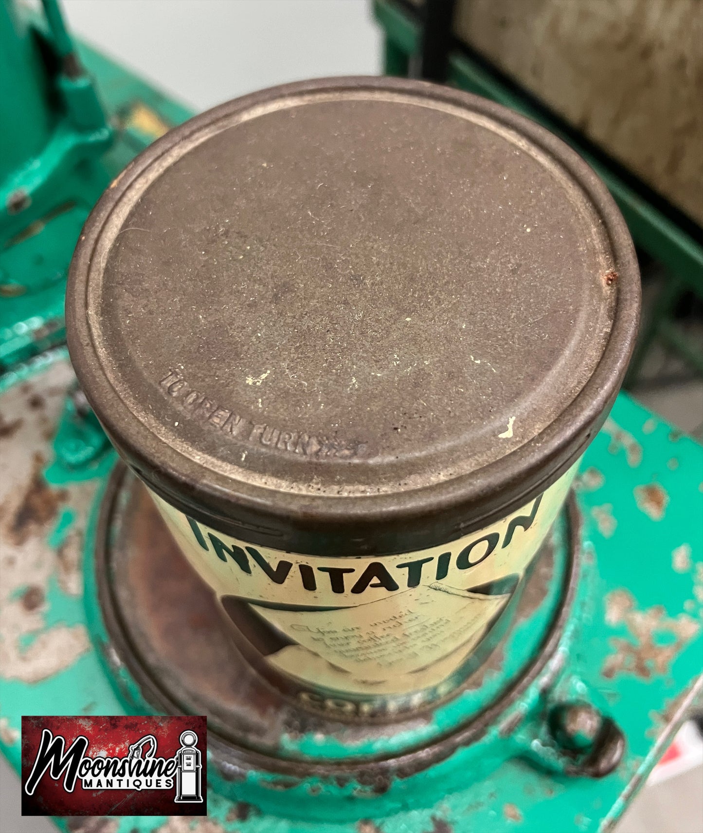 Vtg. INVITATION COFFEE Tin Can - Free Shipping!
