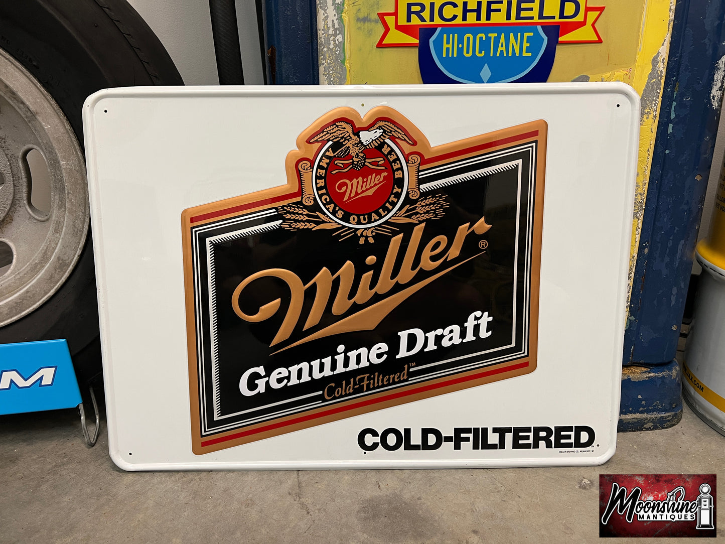 Vtg. MILLER GENUINE DRAFT Beer Sign - Free Shipping!