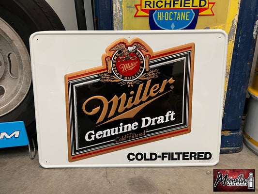 Vtg. MILLER GENUINE DRAFT Beer Sign - Free Shipping!