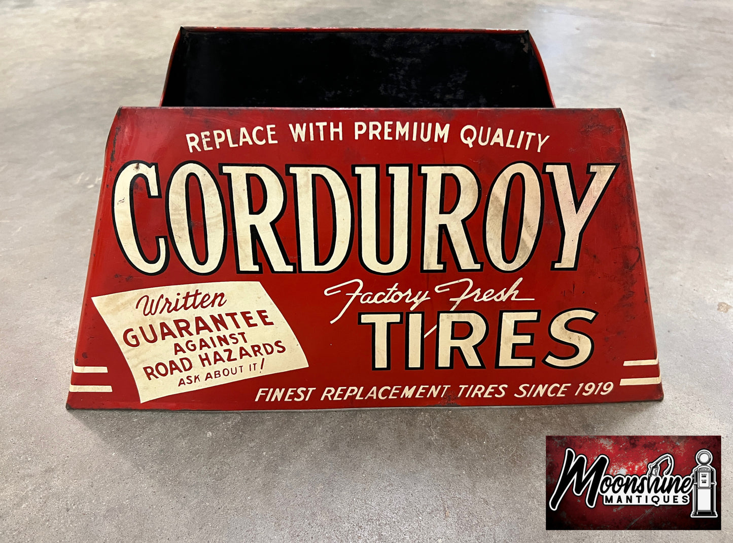 RARE 1940's CORDUROY TIRES Display Stand Rack Sign - Free Shipping!