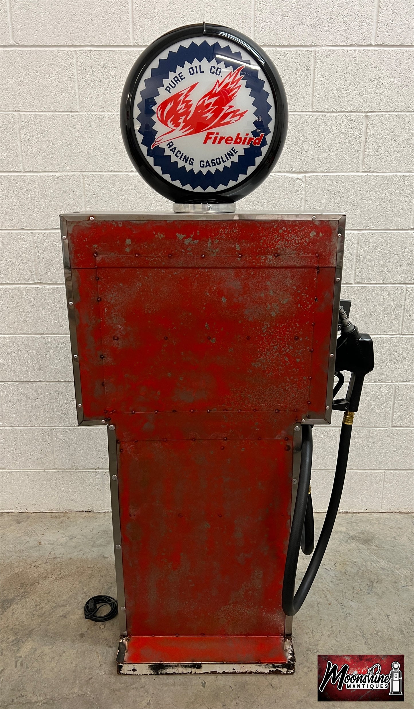Rustoration 1960’s PURE Firebird Racing Gas Pump w/ Shelves - Mancave Decor - Free Shipping!