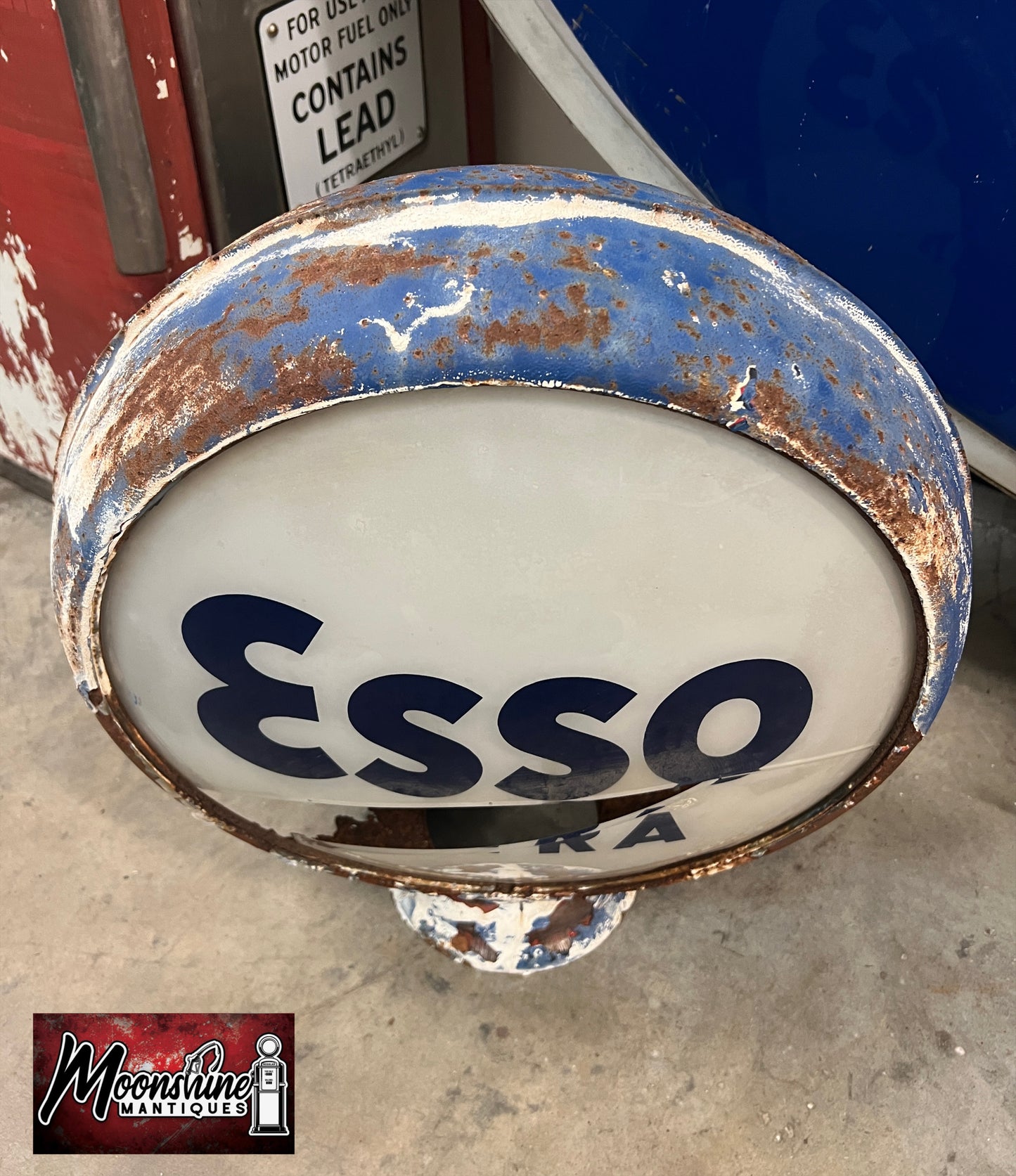 Vtg. Original ESSO EXTRA Gas Pump Globe - Free Shipping!