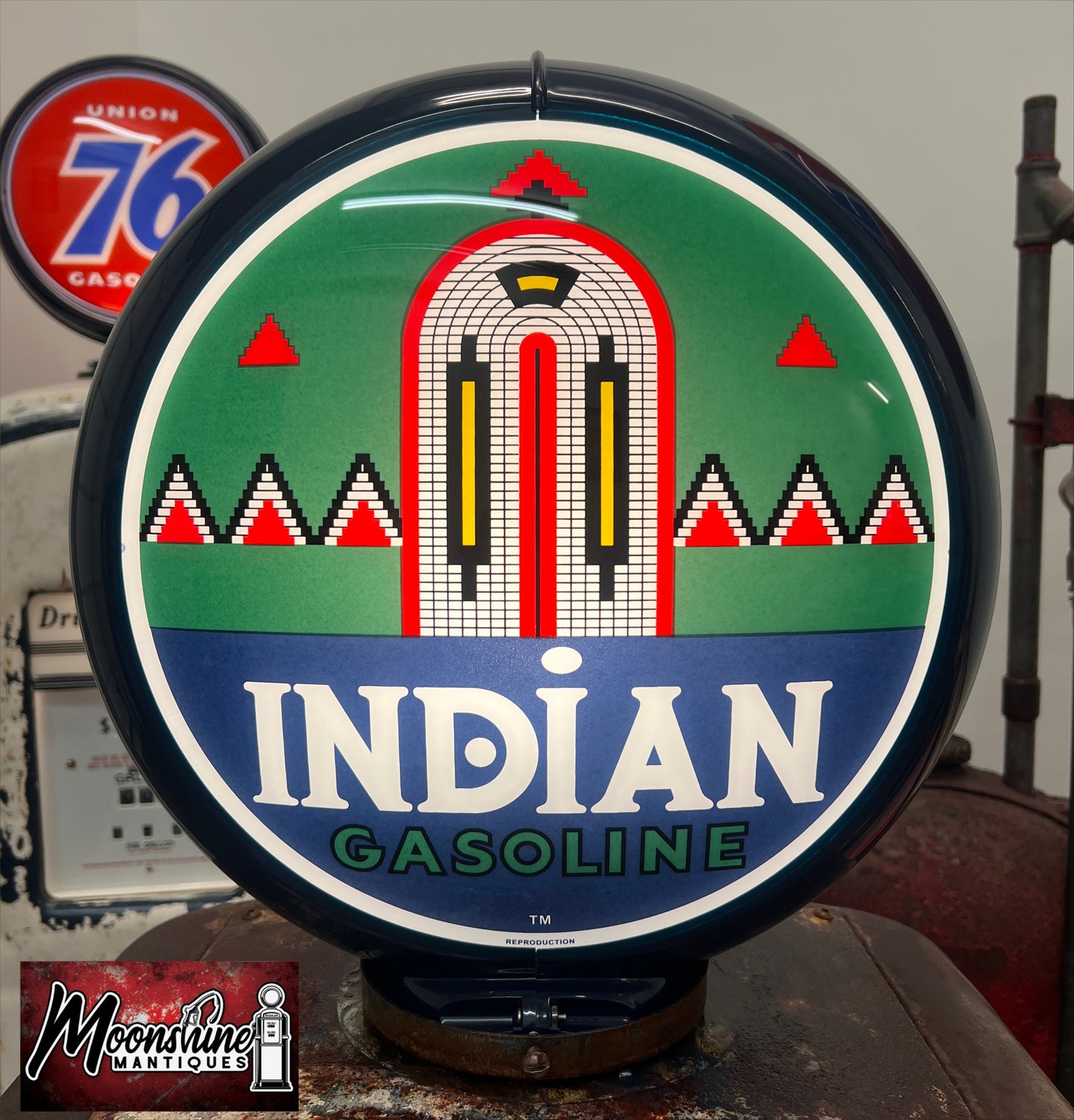 Rustoration 1940’s INDIAN GASOLINE Gilbarco Gas Pump w/ Shelves - Mancave Decor - Free Shipping!