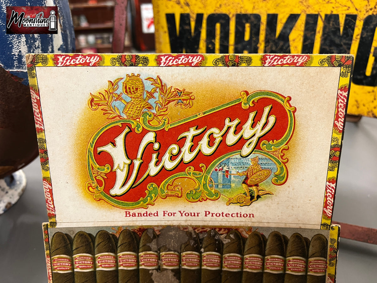 RARE 1920's Victory Cigars Counter Top Display Sign - Free Shipping!