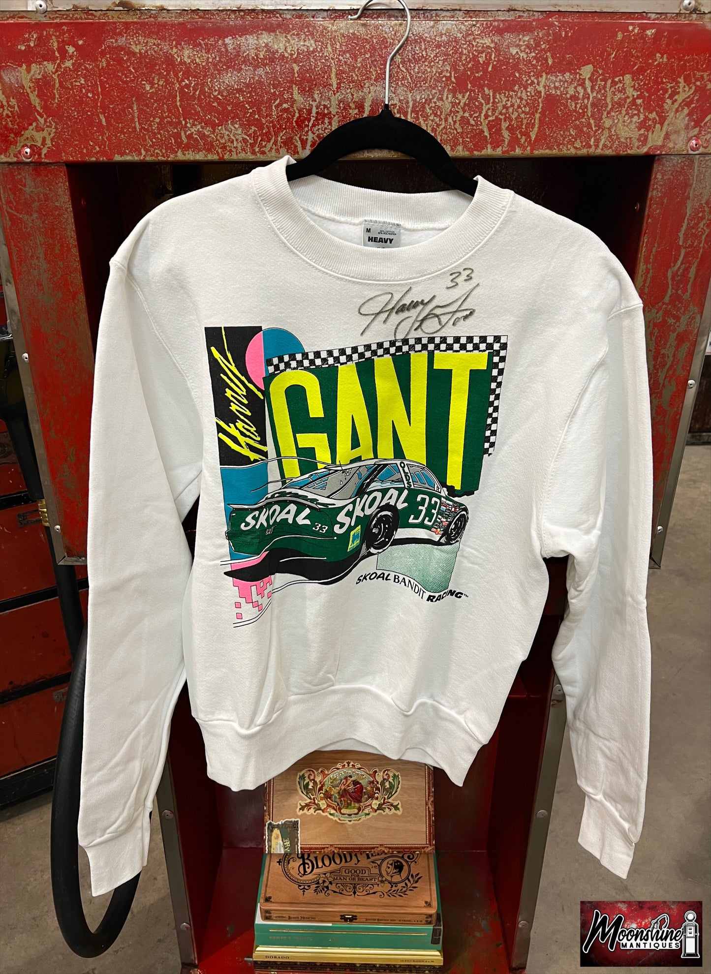 Vtg. 1990's HARRY GANT Skoal Bandit Autographed Sweatshirt - Medium - Free Shipping!