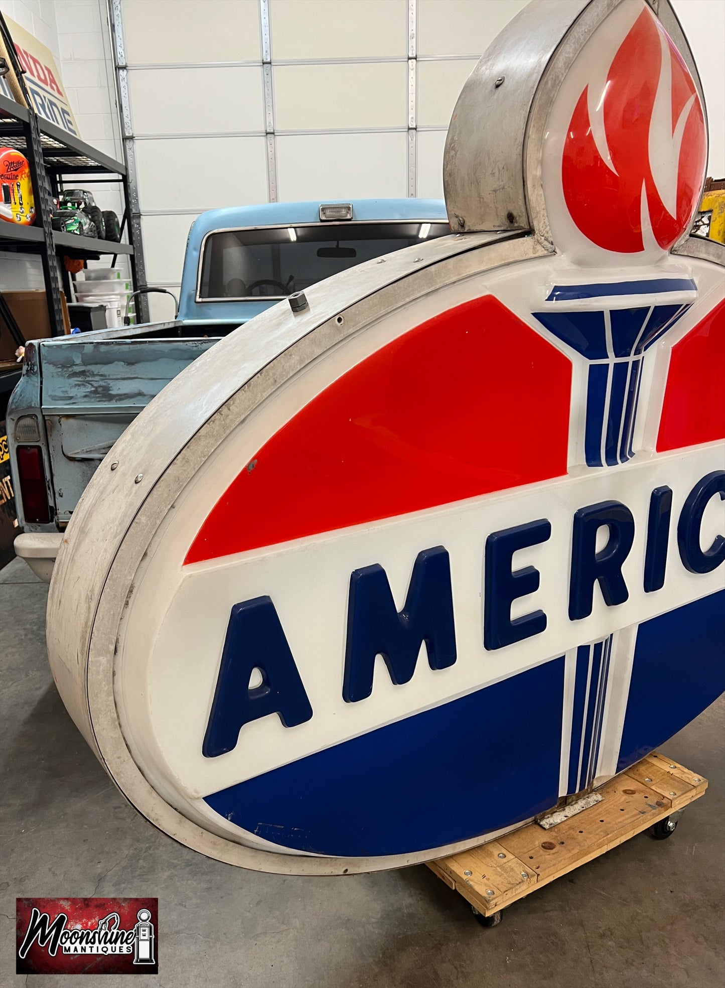 Vtg. 1960’s AMERICAN GASOLINE Service Station Sign - Shipping Available!