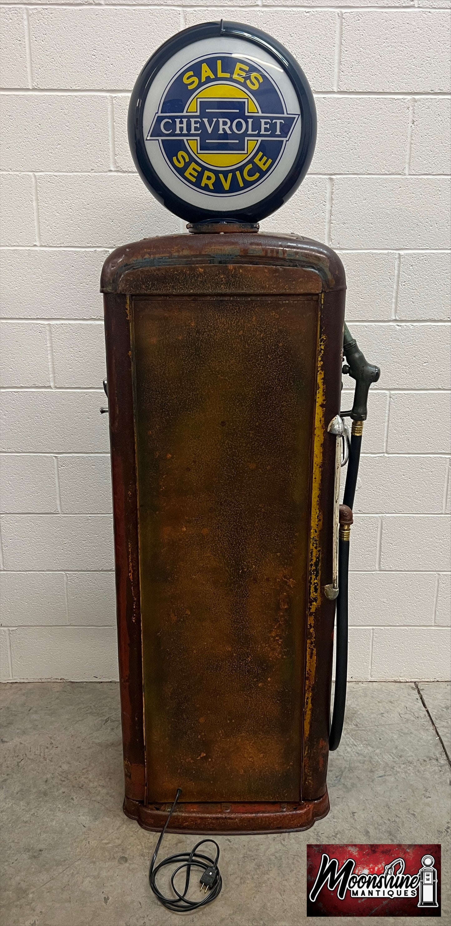 Rustoration 1940’s CHEVROLET Gilbarco Gas Pump w/ Shelves - Mancave Decor - Free Shipping!