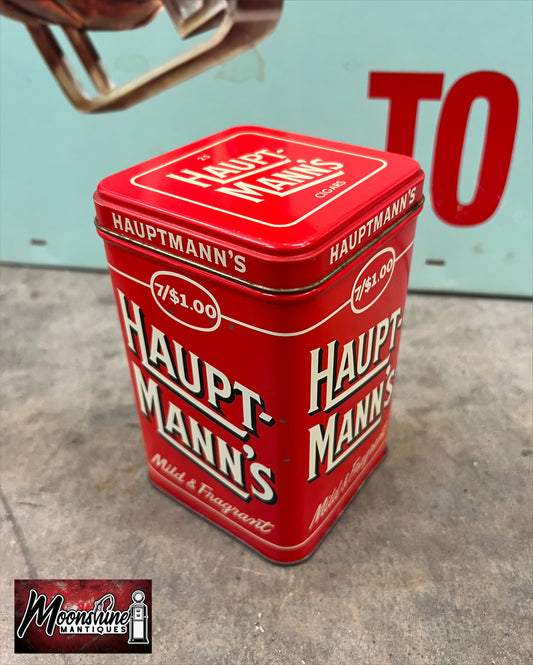 Vtg. HAUPTMANN'S Cigar Tin - Free Shipping!