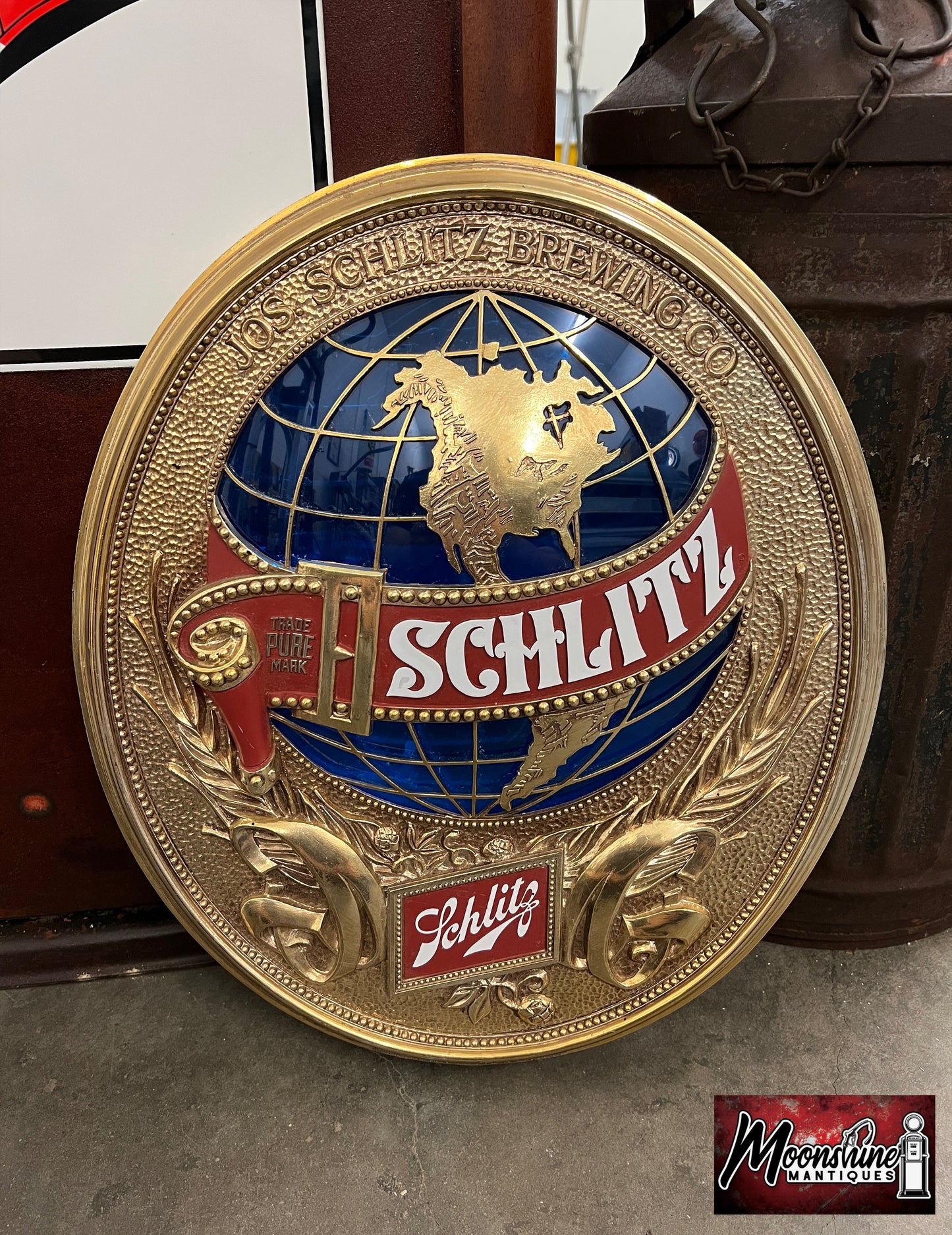 Vtg. 1977 Schlitz Brewing Company Beer Sign - Free Shipping!