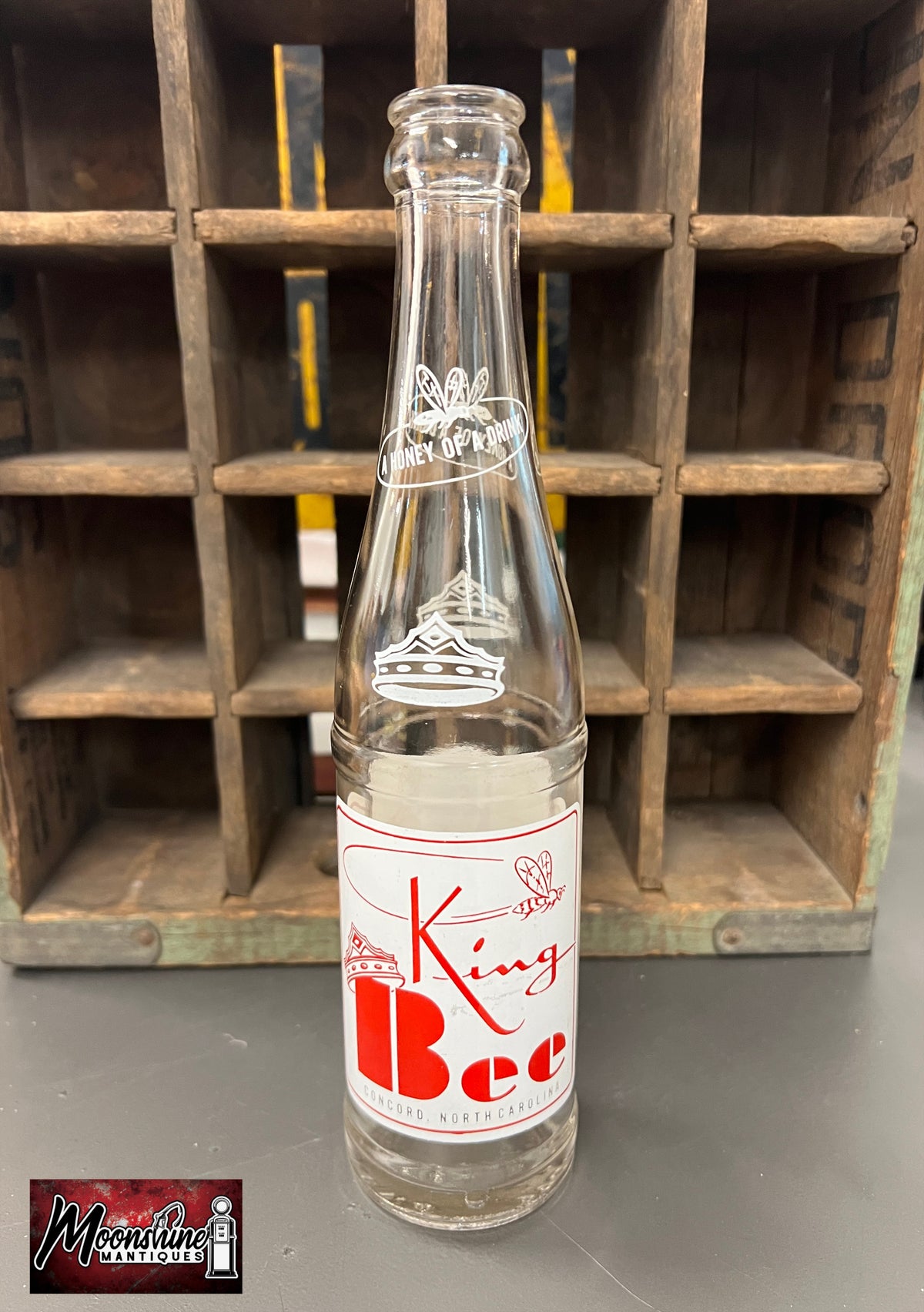 Vtg. King Bee ACL 9oz. Soda Bottle - Concord, NC - Free Shipping!