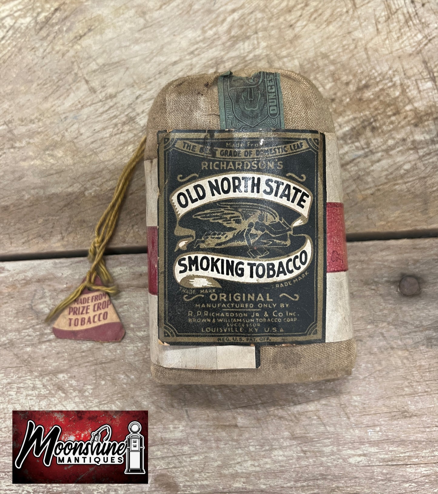 Vtg. OLD NORTH STATE Smoking Tobacco Pouch - Free Shipping!