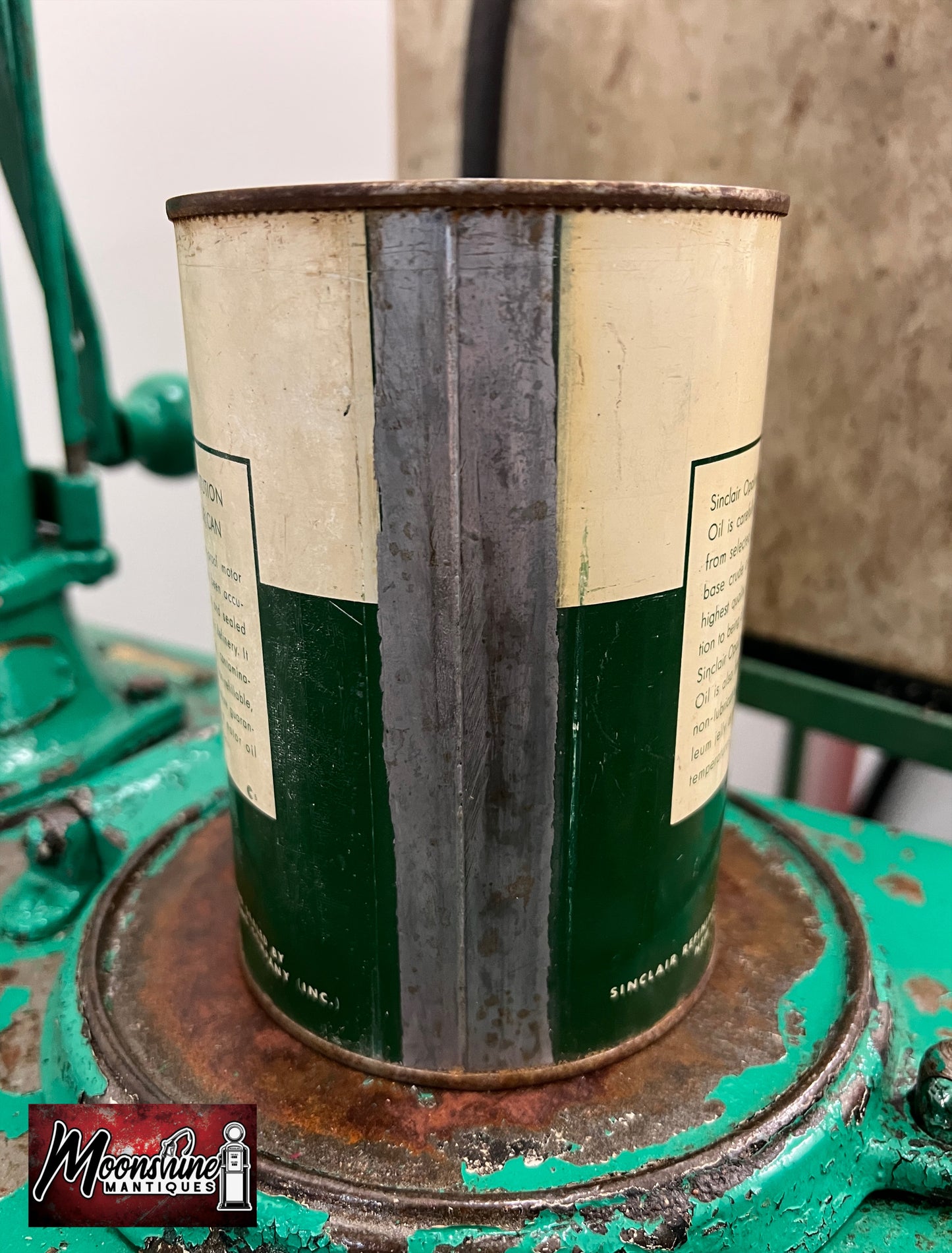 1940’s SINCLAIR OPALINE Motor Oil Can 1 qt. - Gas & Oil - Free Shipping!