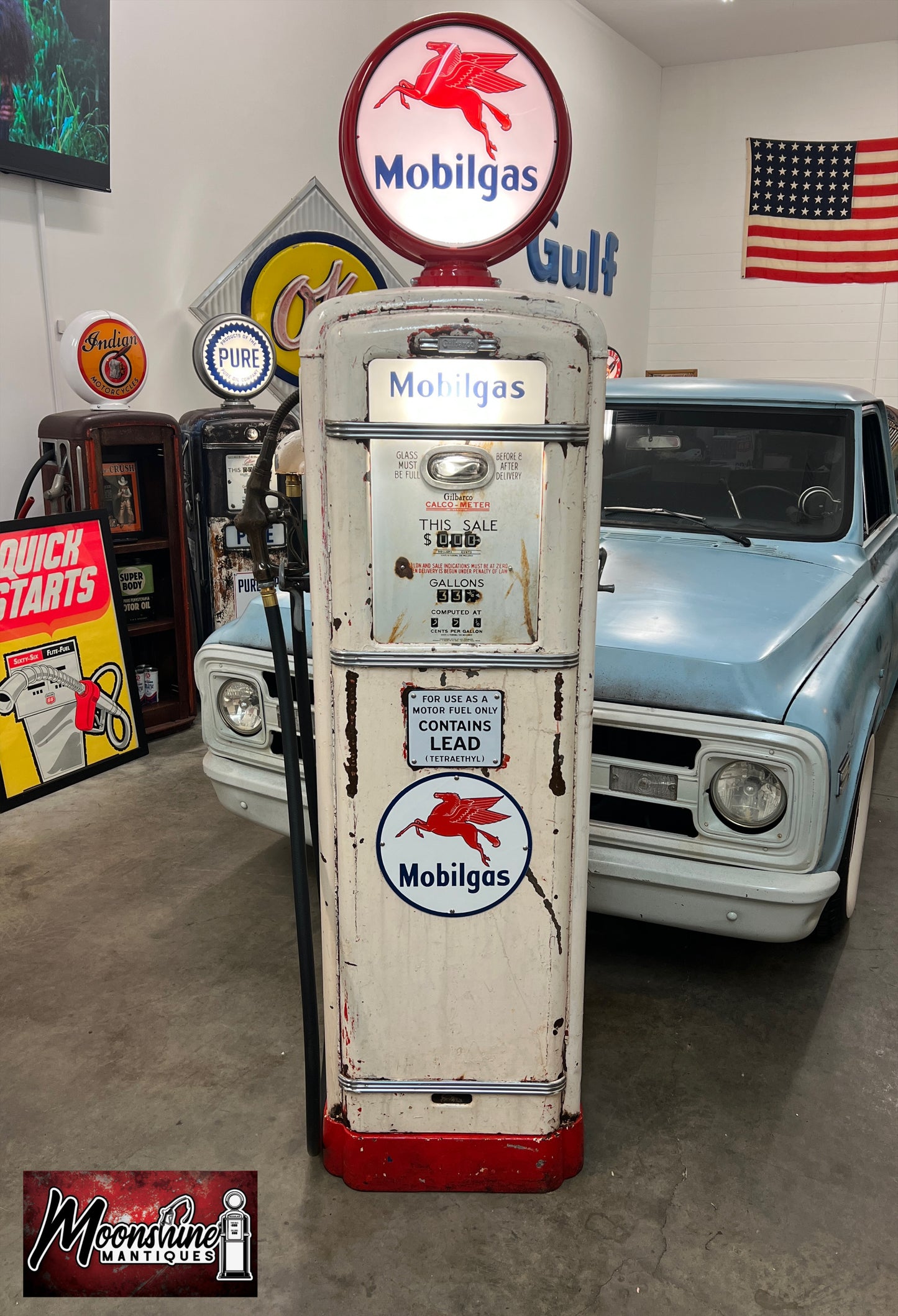 1930’s MOBIL Mobilgas Gilbarco Gas Pump - Rustoration - Shipping Available!