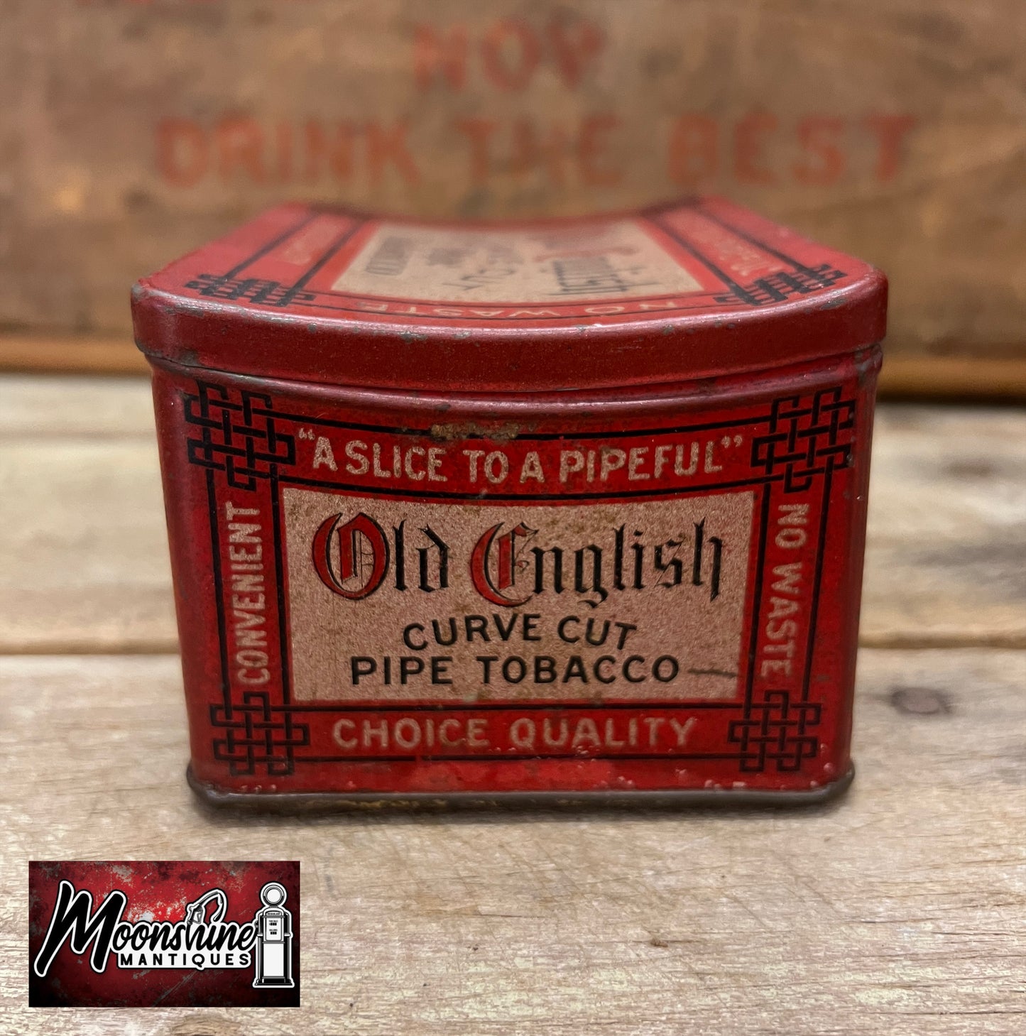 Vtg. OLD ENGLISH Pipe Tobacco Tin - Free Shipping!