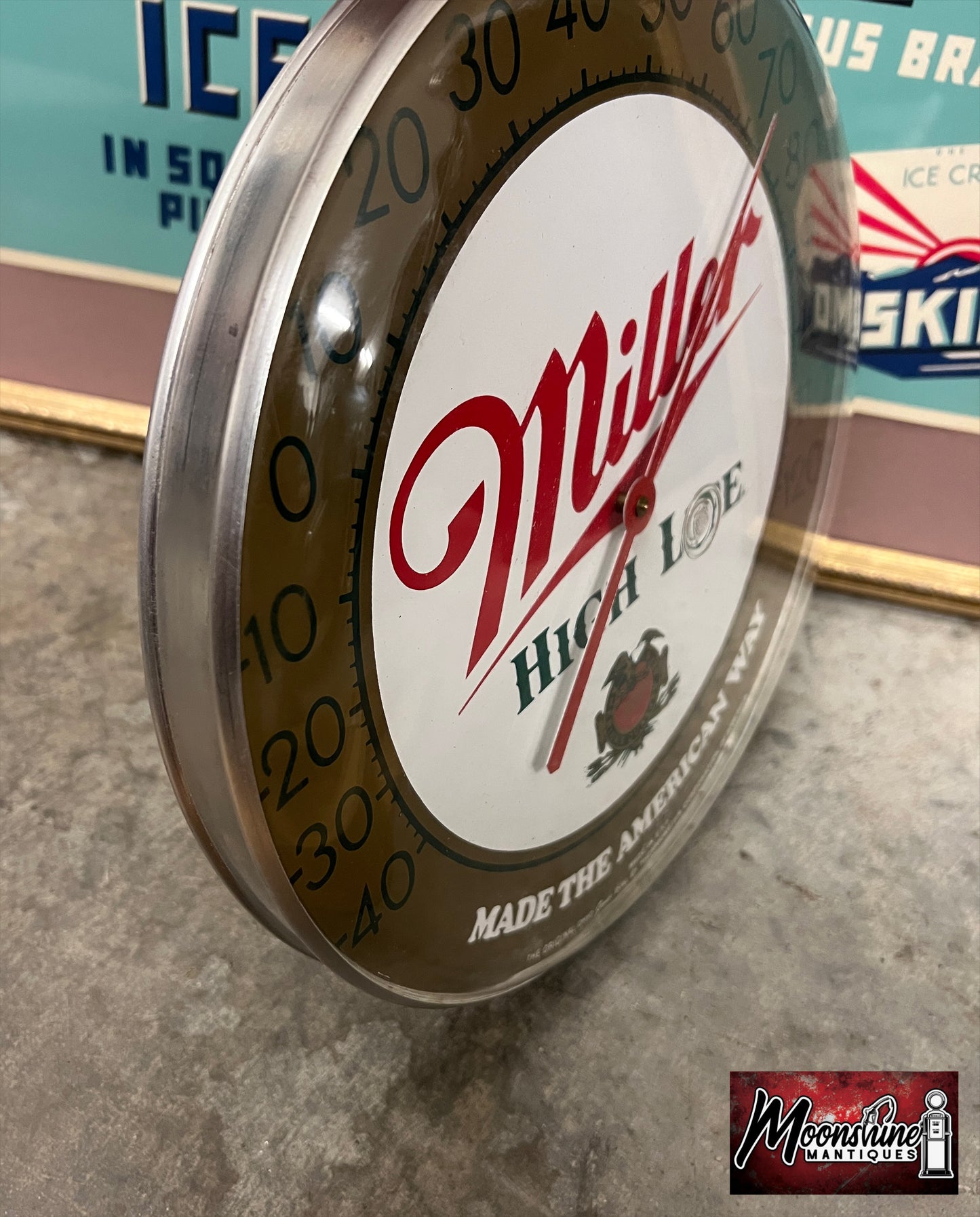 Vtg. MILLER HIGH LIFE Beer Thermometer / Sign - NOS - Free Shipping!