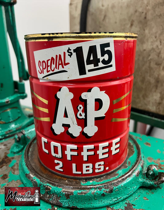 Vtg. A&P Coffee Tin Can - Free Shipping!