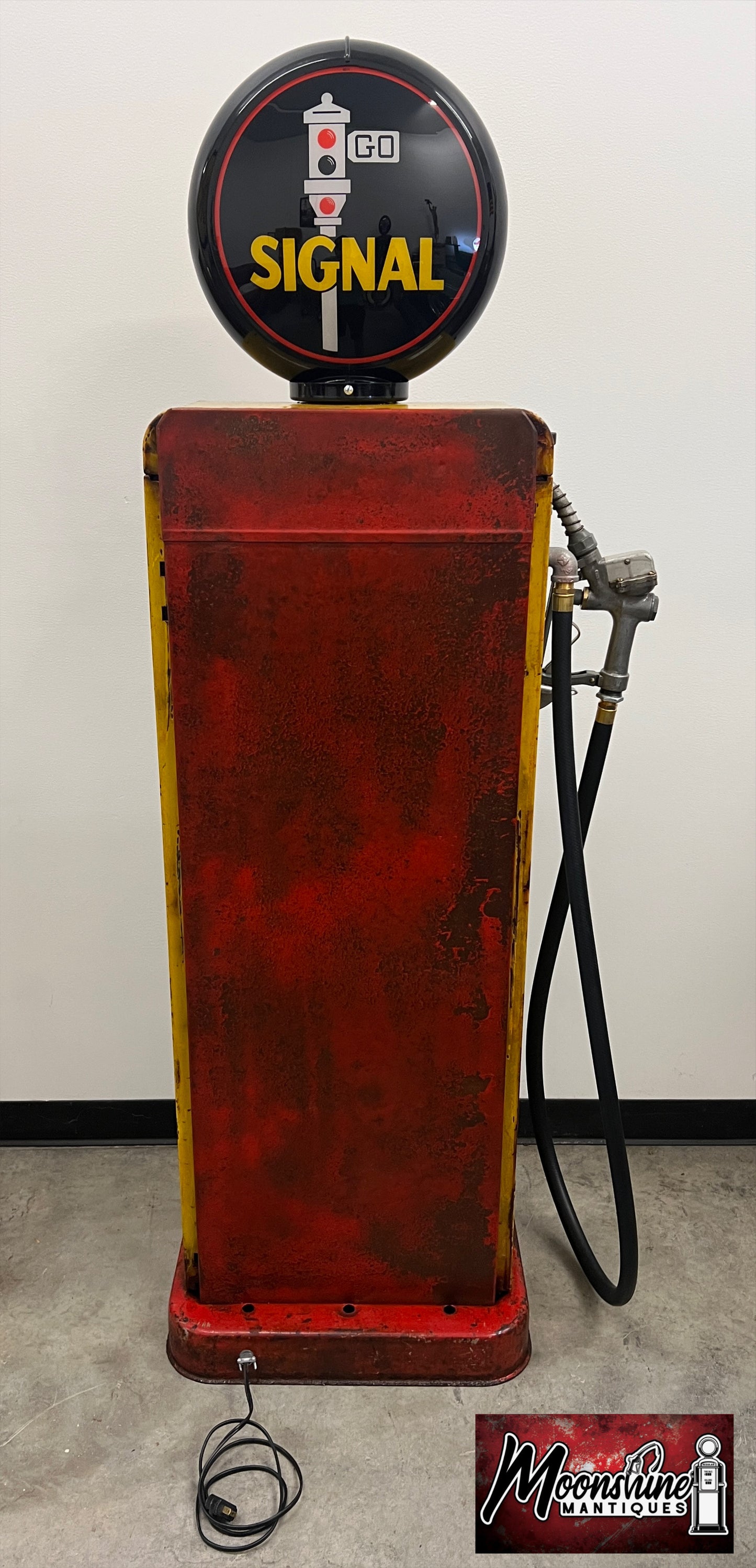 Rustoration 1940’s SIGNAL GASOLINE Bowser Gas Pump w/ Shelves - Mancave Decor - Free Shipping!