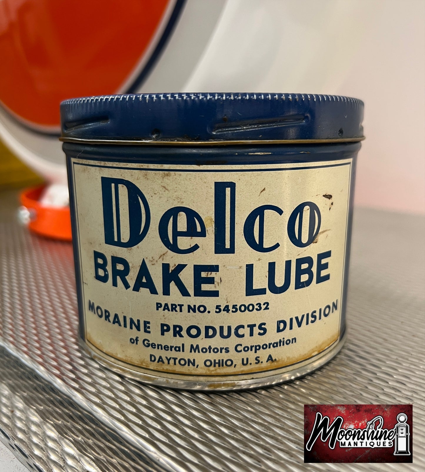 Vtg. General Motors DELCO Brake Lube Can - Gas & Oil - Free Shipping!
