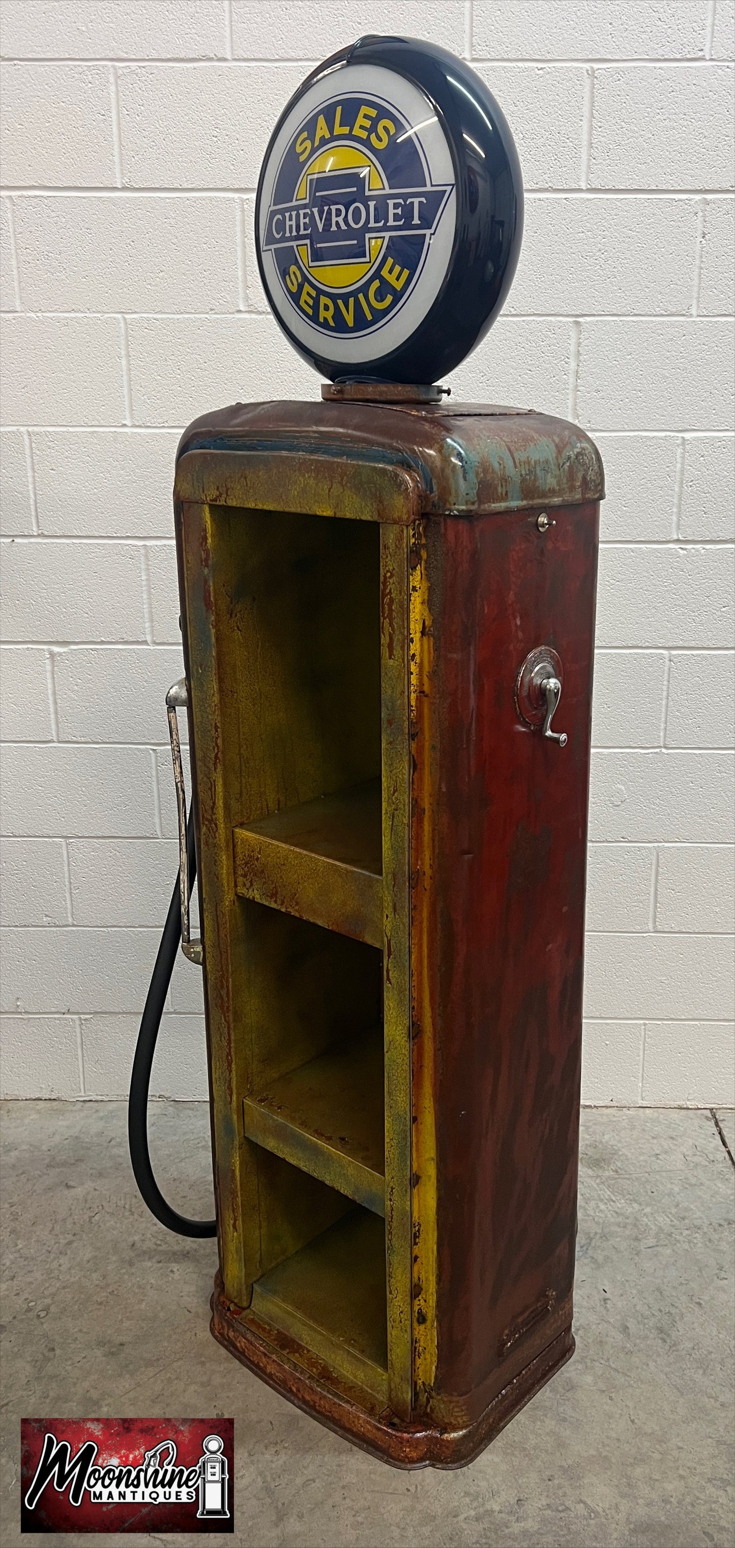 Rustoration 1940’s CHEVROLET Gilbarco Gas Pump w/ Shelves - Mancave Decor - Free Shipping!