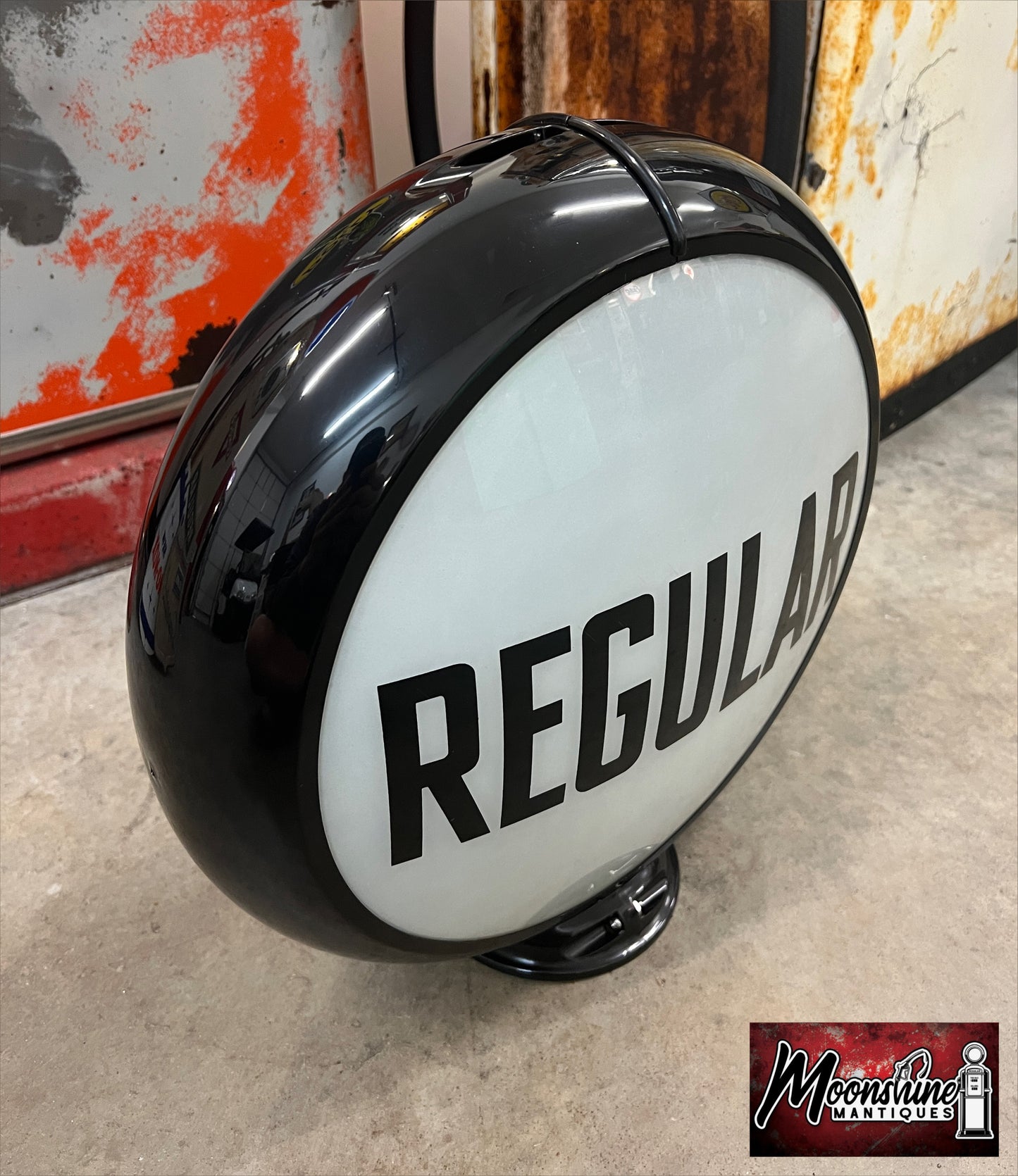 Original 1950's REGULAR GASOLINE Gas Pump Globe - Free Shipping!