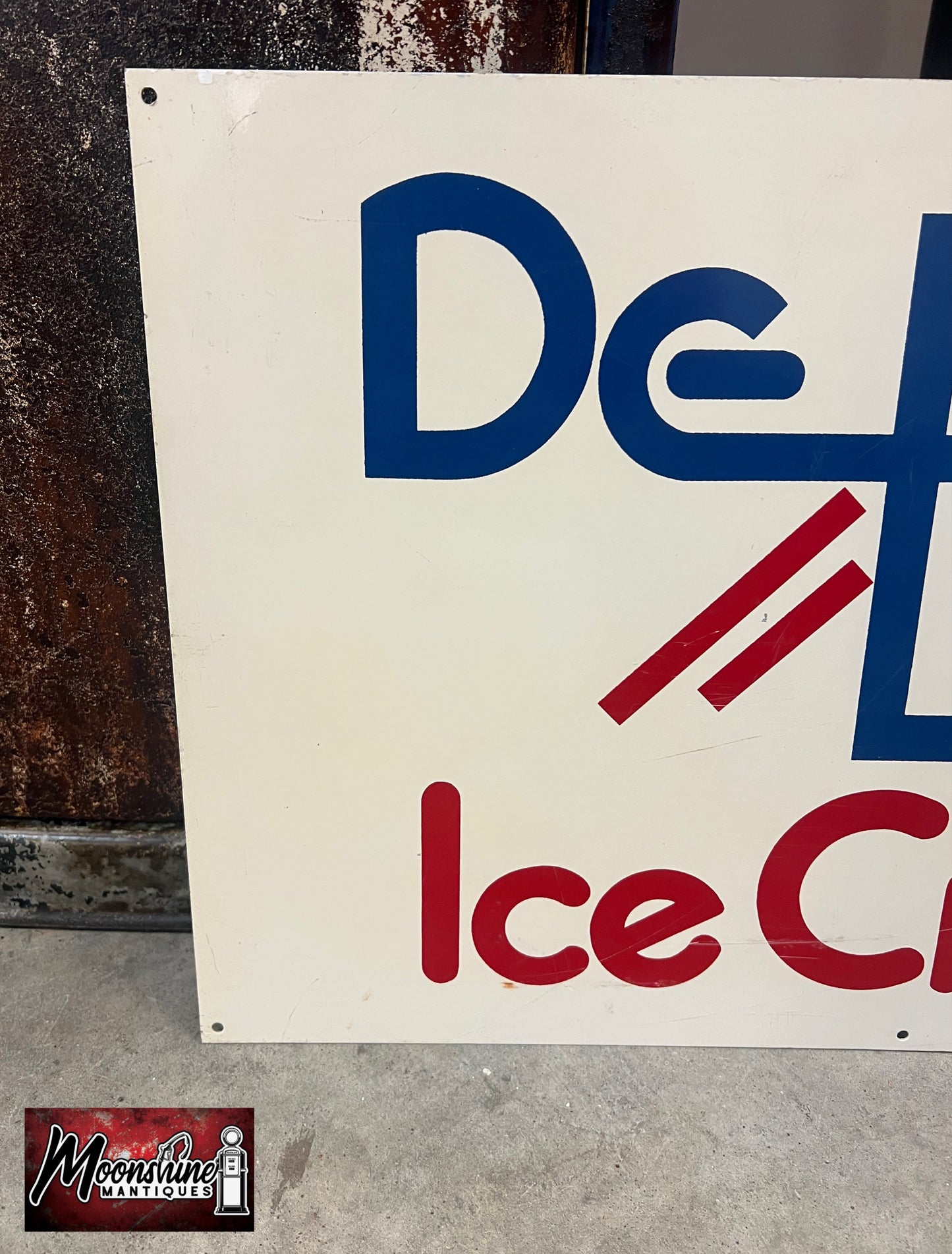 Vtg. DeLuxe Ice Cream Sign - Mooresville, NC - Free Shipping!