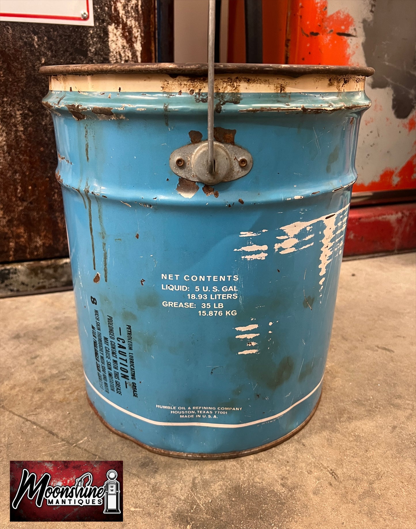1970’s ESSO 5 Gallon Oil / Grease Can - Gas & Oil - Free Shipping!