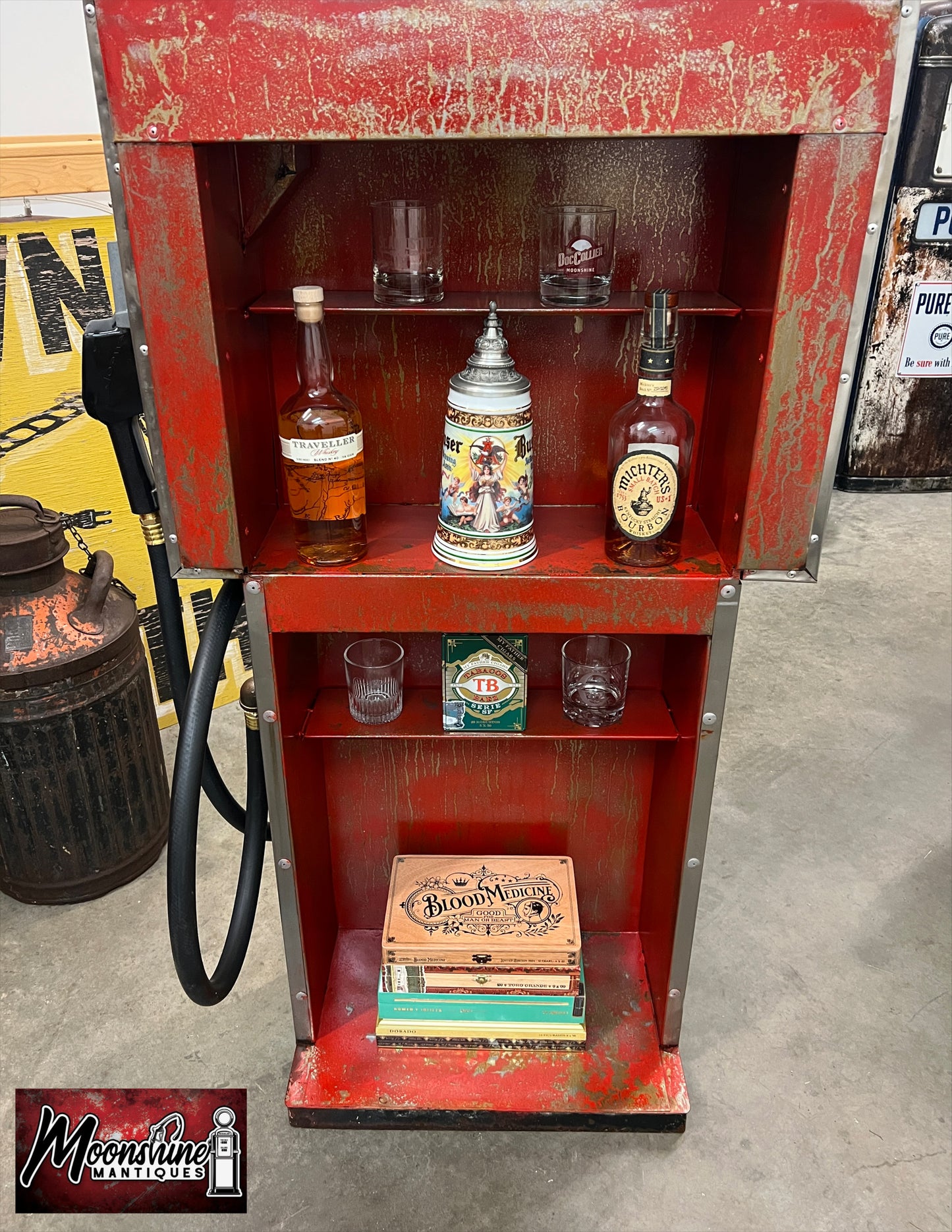 Rustoration 1960’s TEXACO DIESEL Gilbarco Gas Pump w/ Shelves - Mancave Decor - Free Shipping!