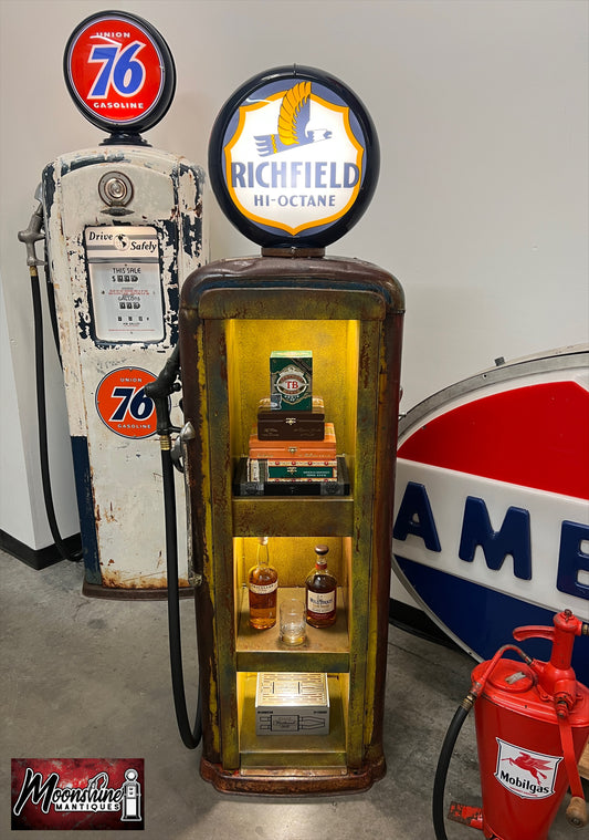 Rustoration 1940’s RICHFIELD Gilbarco Gas Pump w/ Shelves - Mancave Decor - Free Shipping!