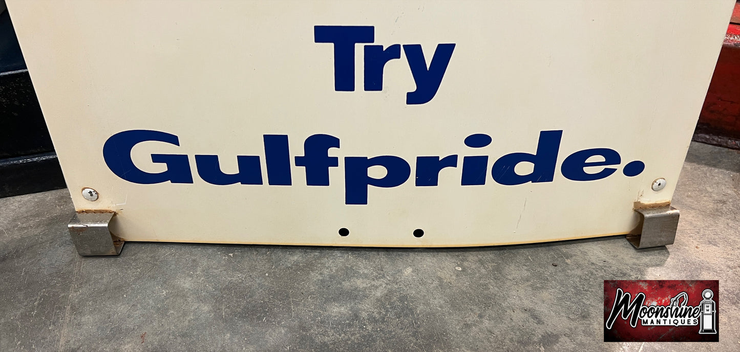 Original 1960’s GULF Gulfpride Motor Oil Sign - Gas & Oil - Free Shipping!