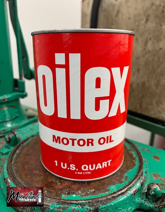 FULL - Vtg. EXXON Oilex Motor Oil Can 1 qt - Free Shipping!